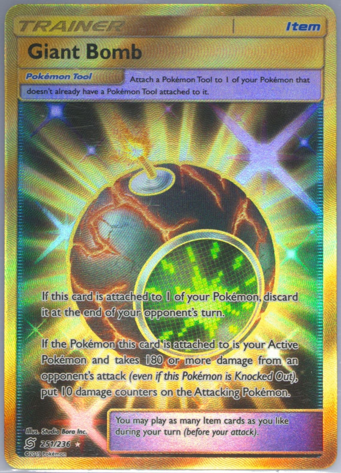 Full Art/Giant Bomb Secret (251) 2019 Pokemon Sun & Moon Unified Minds