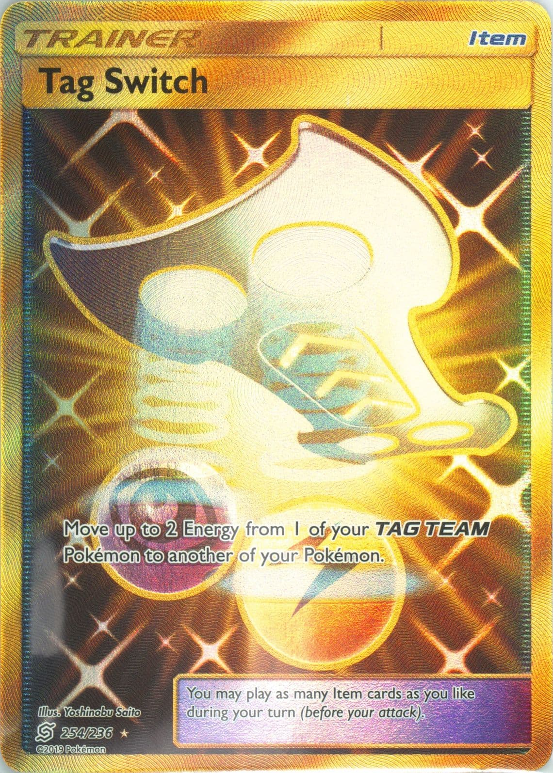 Full Art/Tag Switch Secret (254) 2019 Pokemon Sun & Moon Unified Minds