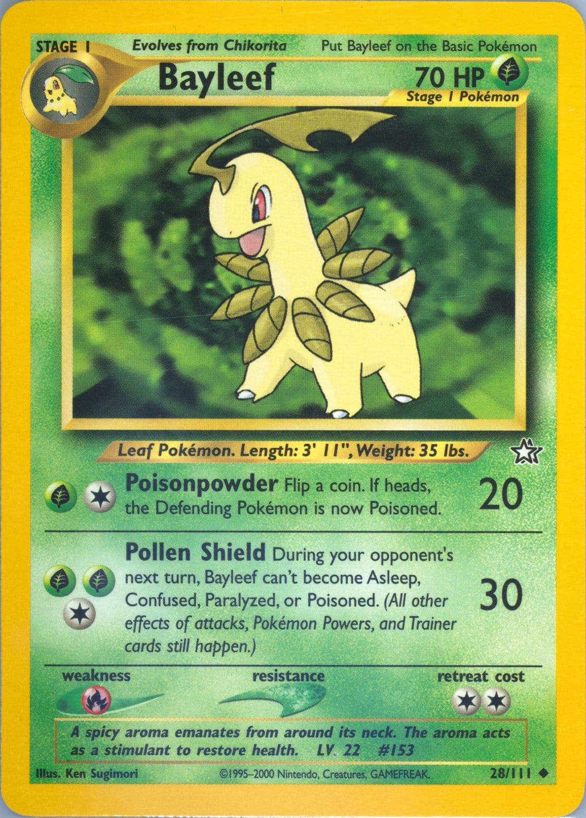 Bayleef (28) 2000 Pokemon Neo Genesis