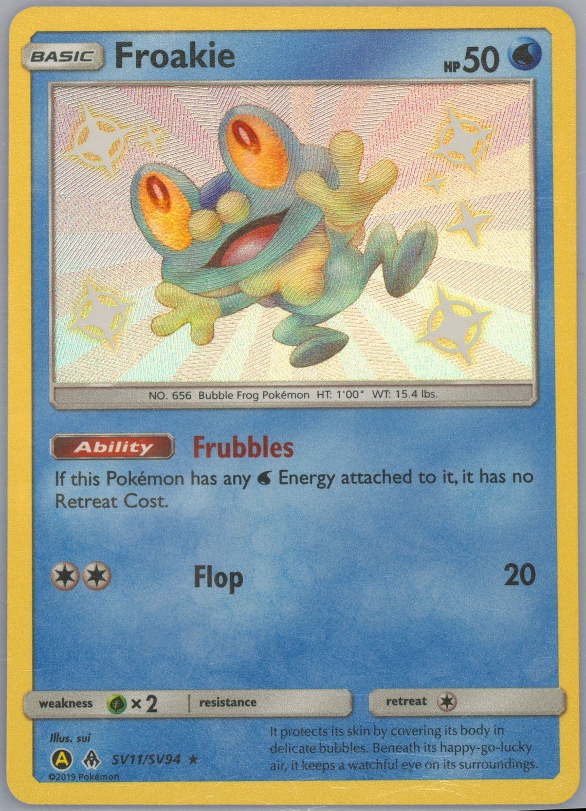 Froakie-Holo (SV11) 2019 Pokemon Sun & Moon Hidden Fates