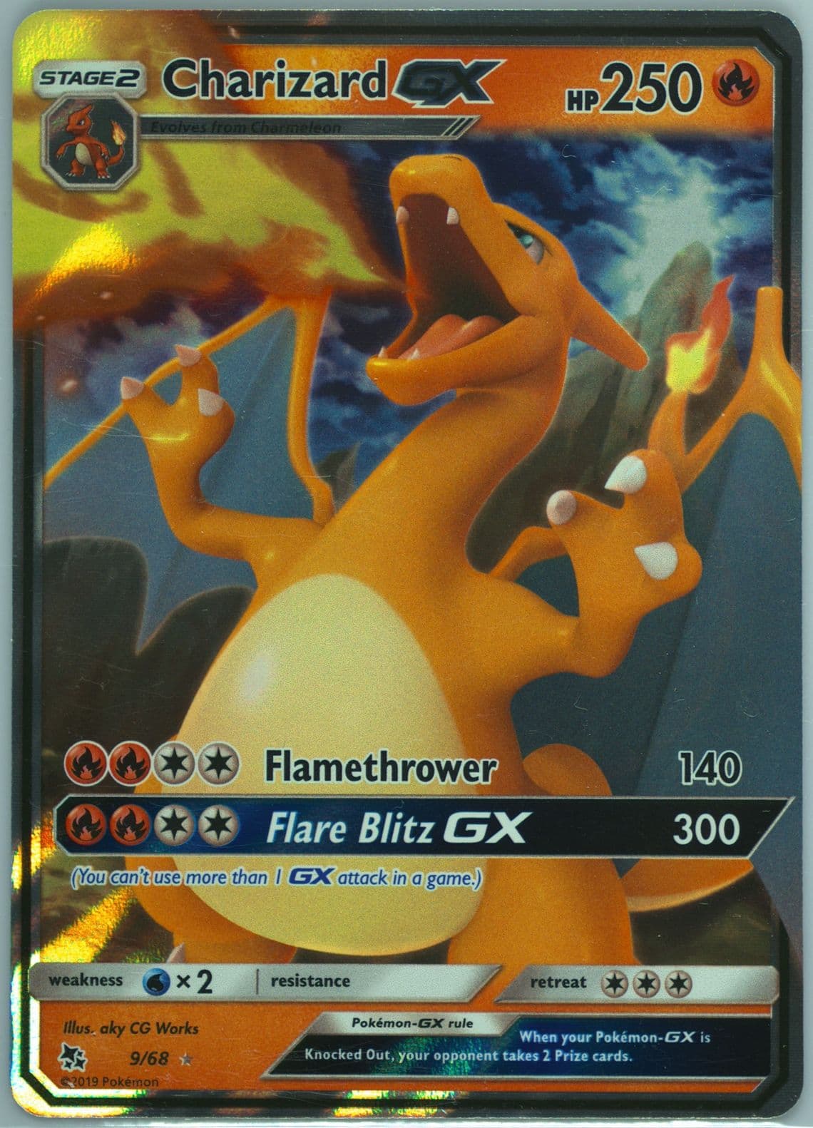 Charizard GX (9) 2019 Pokemon Sun & Moon Hidden Fates