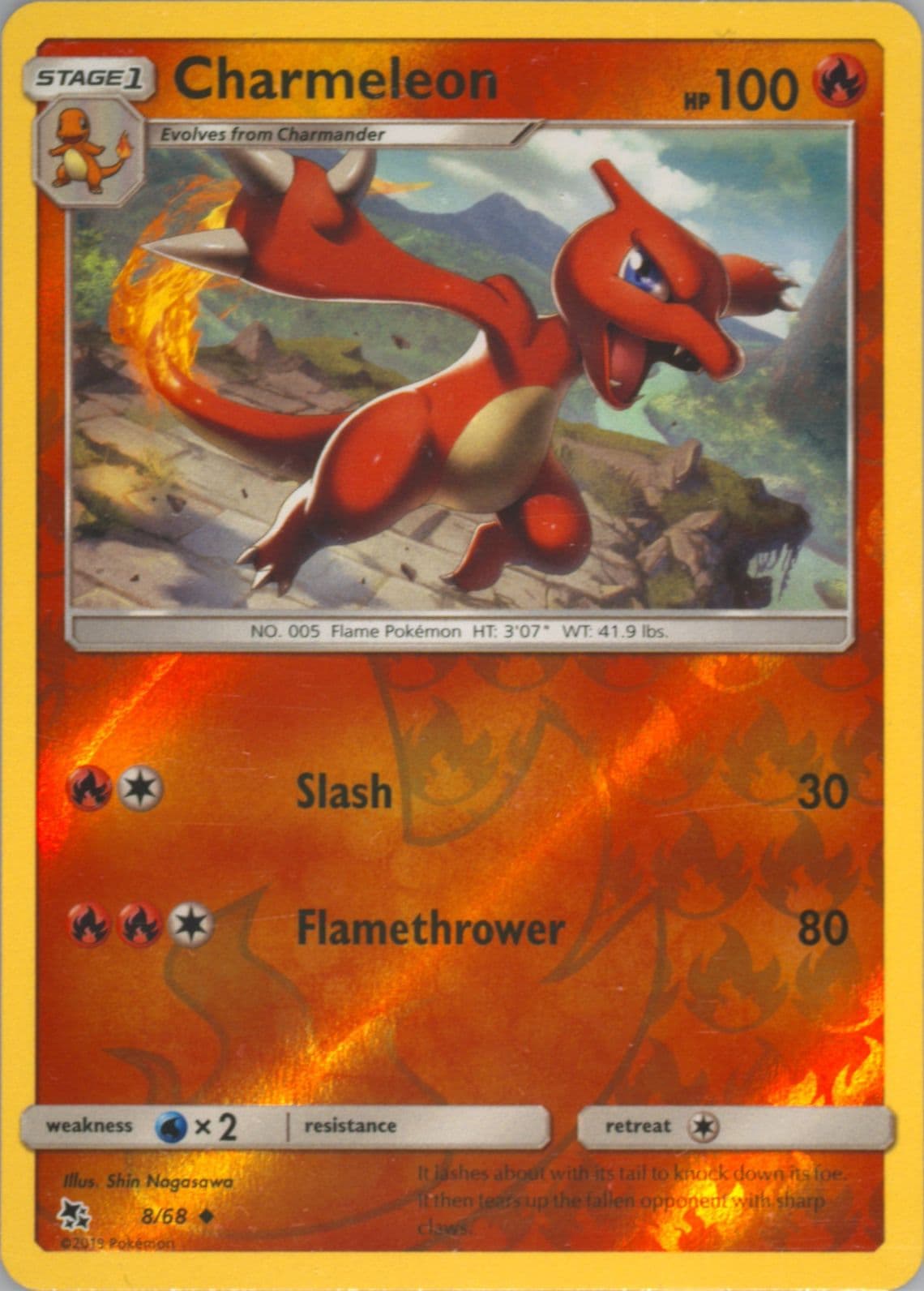 Charmeleon-Reverse Foil (8) 2019 Pokemon Sun & Moon Hidden Fates