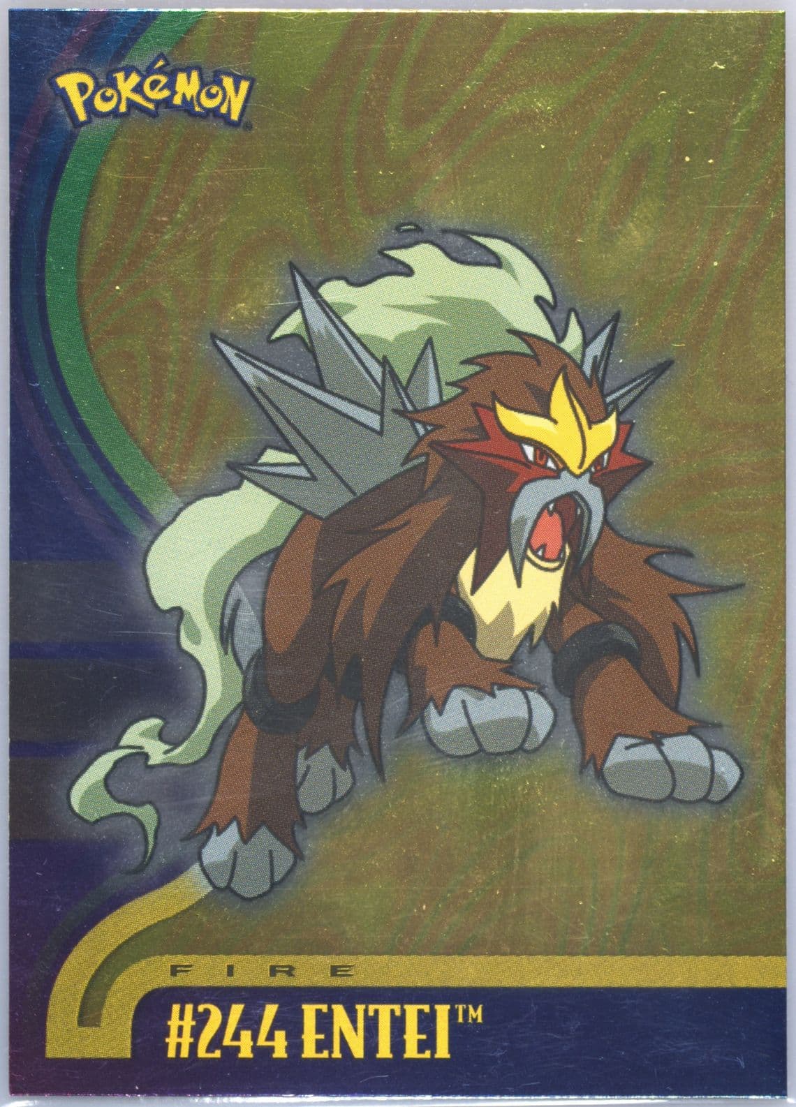 Entei Foil (244) 2001 Topps Pokemon Johto League Champions
