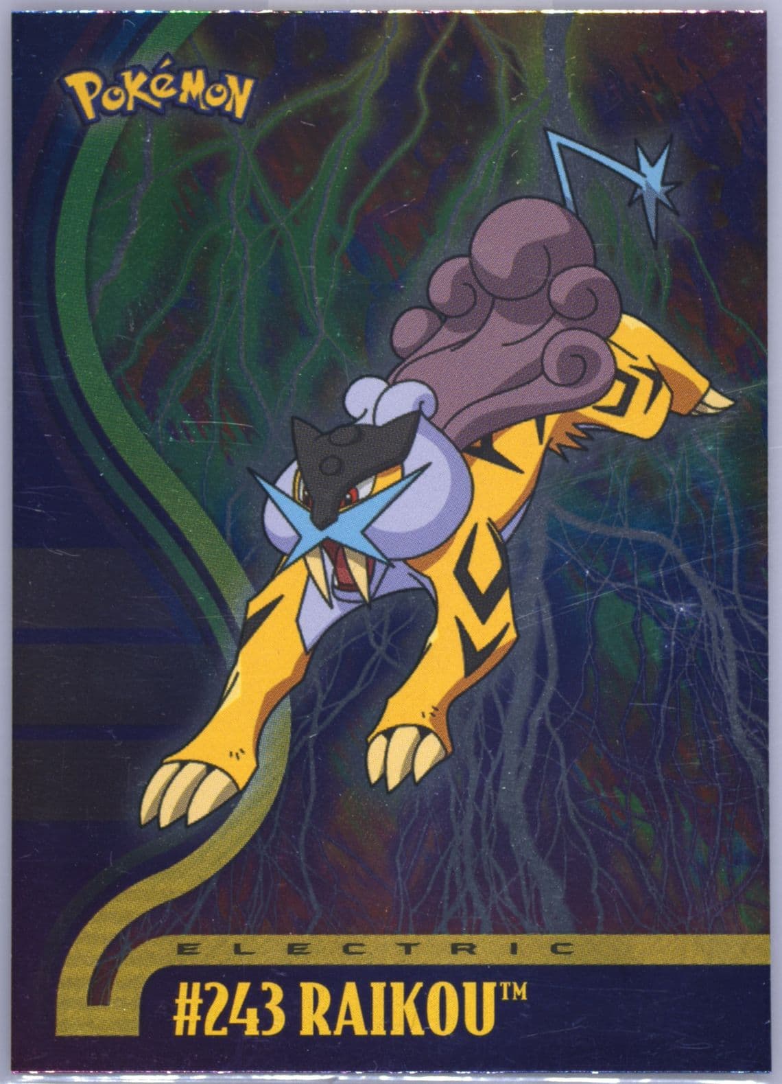 Raikou Foil (243) 2001 Topps Pokemon Johto League Champions
