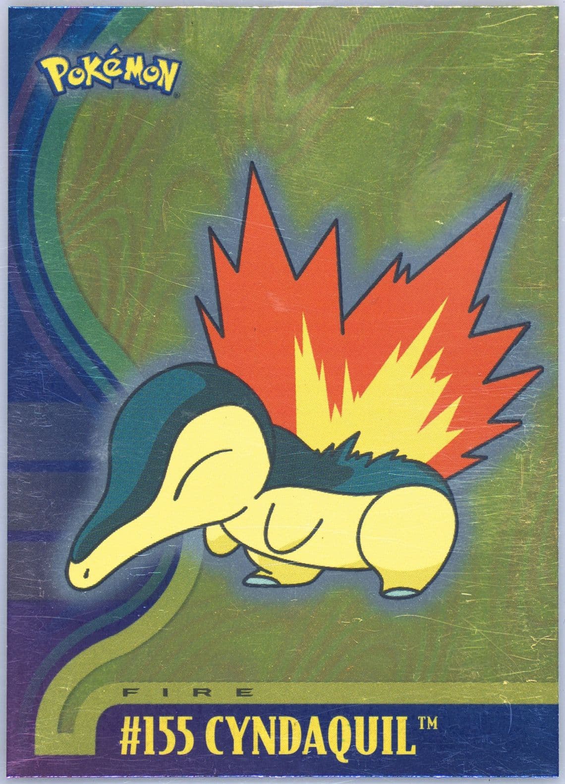 Cyndaquil Foil (155) 2001 Topps Pokemon Johto Series 1