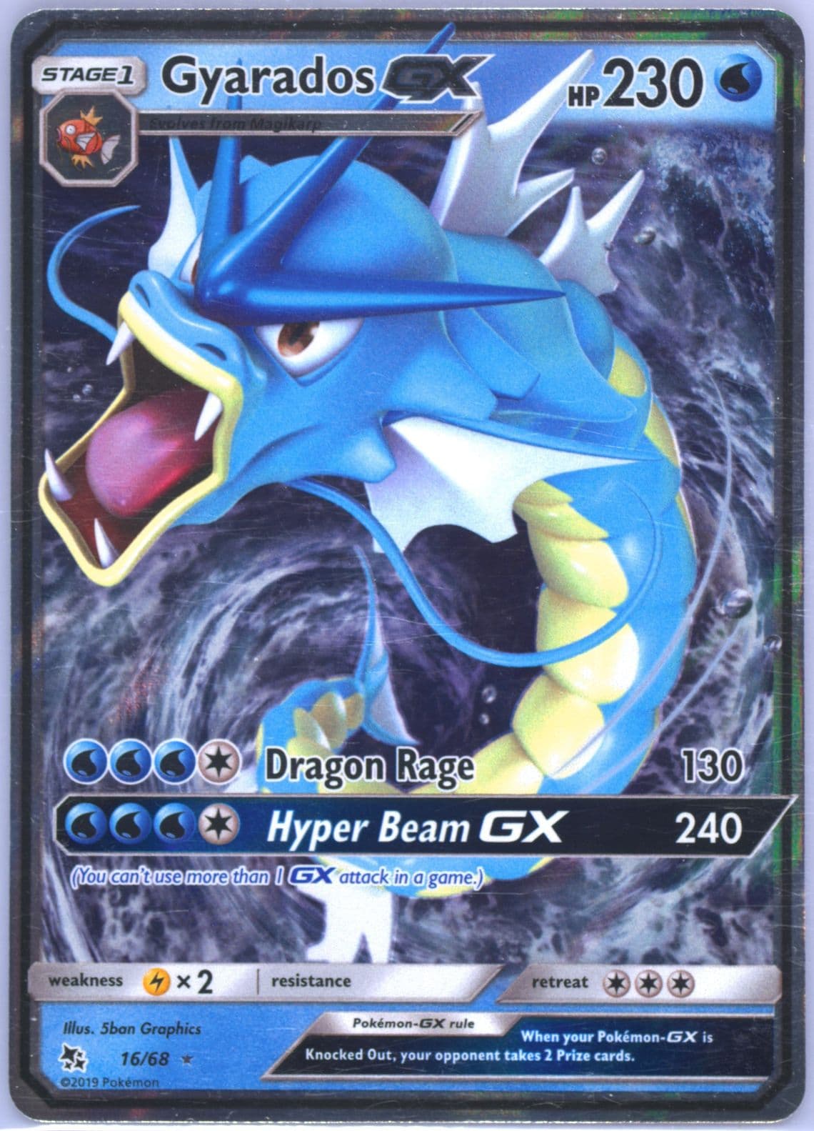 Gyarados GX (16) 2019 Pokemon Sun & Moon Hidden Fates