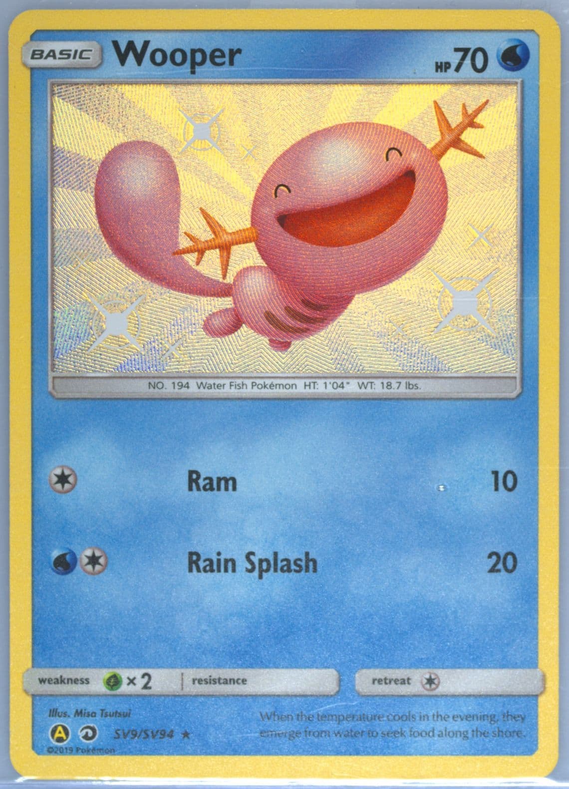 Wooper-Holo (SV9) 2019 Pokemon Sun & Moon Hidden Fates