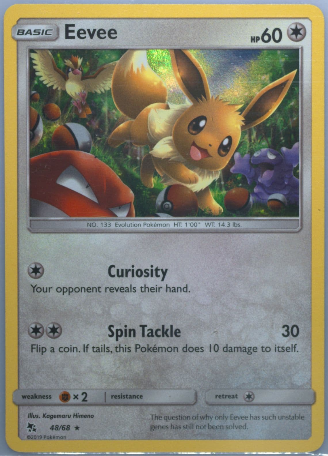 Eevee-Holo (48) 2019 Pokemon Sun & Moon Hidden Fates