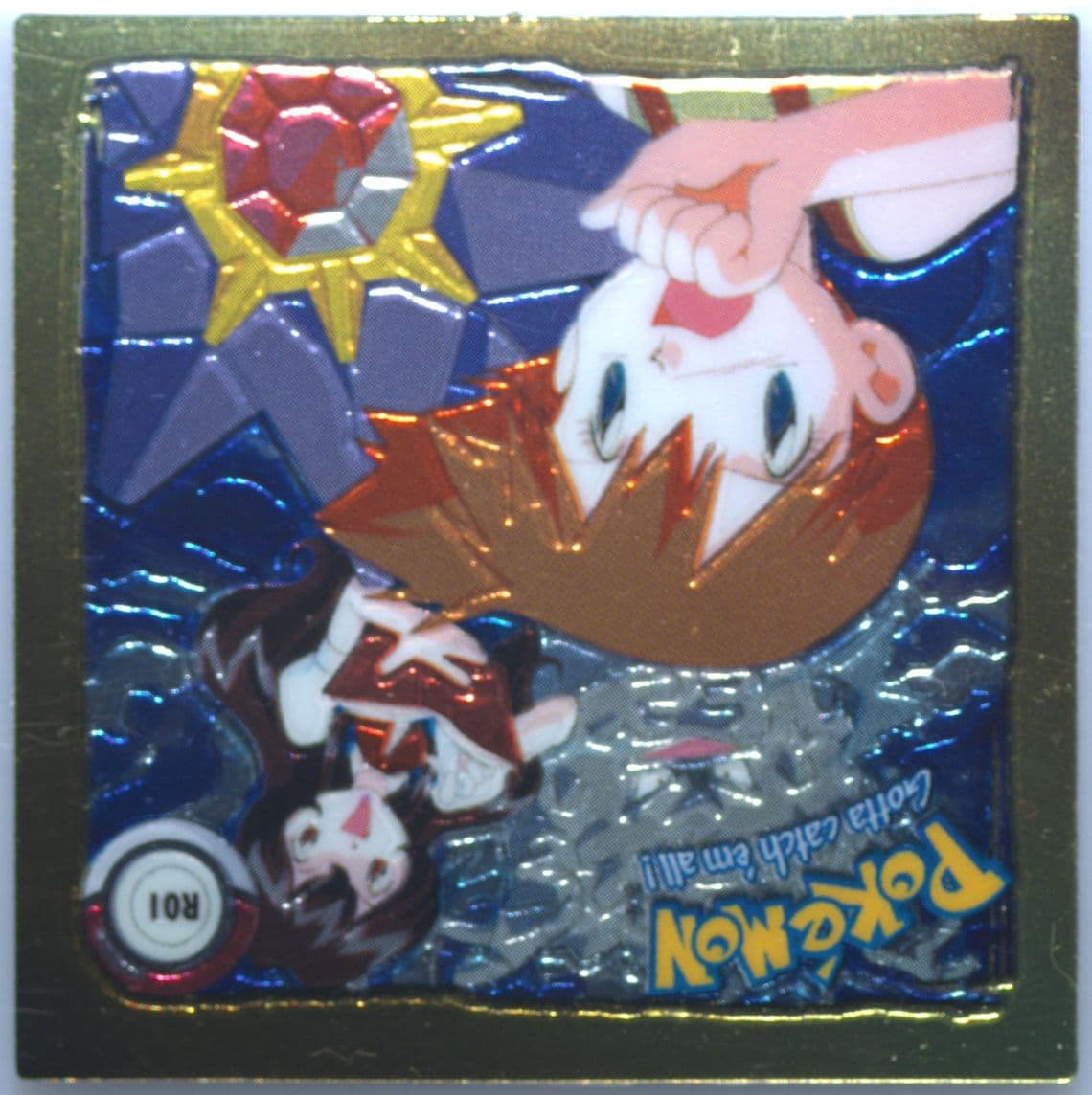 Misty (R01) 1999 Pokemon Stickers Series 1 Rare Gold Stickers