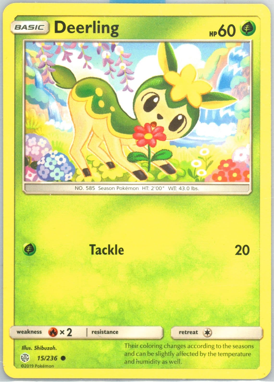 Deerling (15) 2019 Pokemon Sun & Moon Cosmic Eclipse