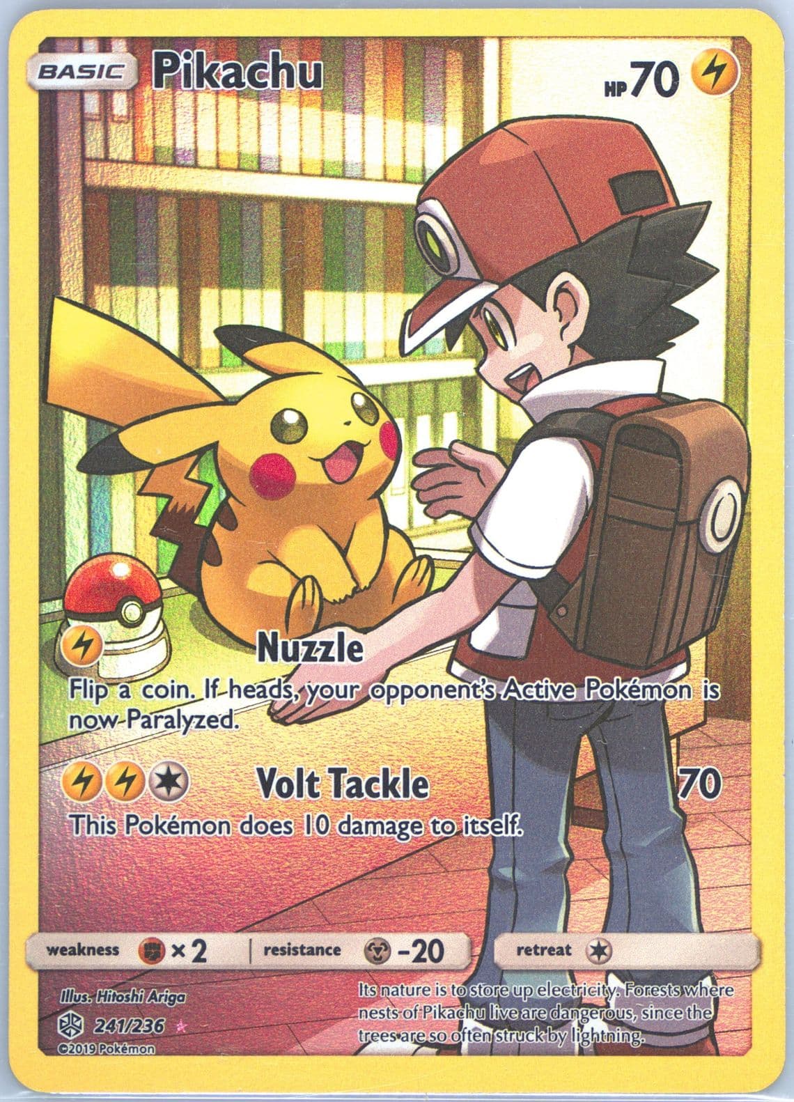 Full Art/Pikachu Secret (241) 2019 Pokemon Sun & Moon Cosmic Eclipse