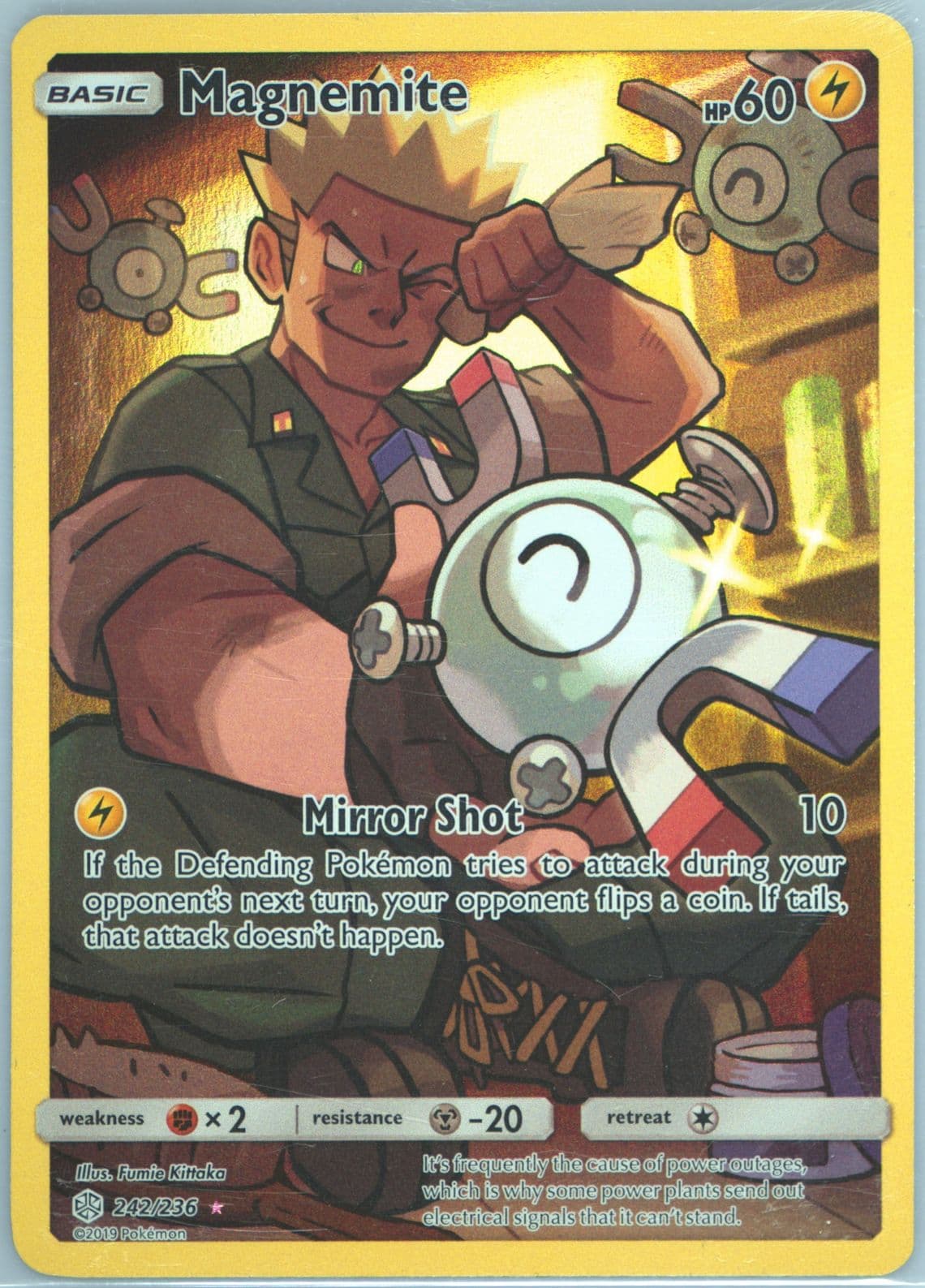 Full Art/Magnemite Secret (242) 2019 Pokemon Sun & Moon Cosmic Eclipse