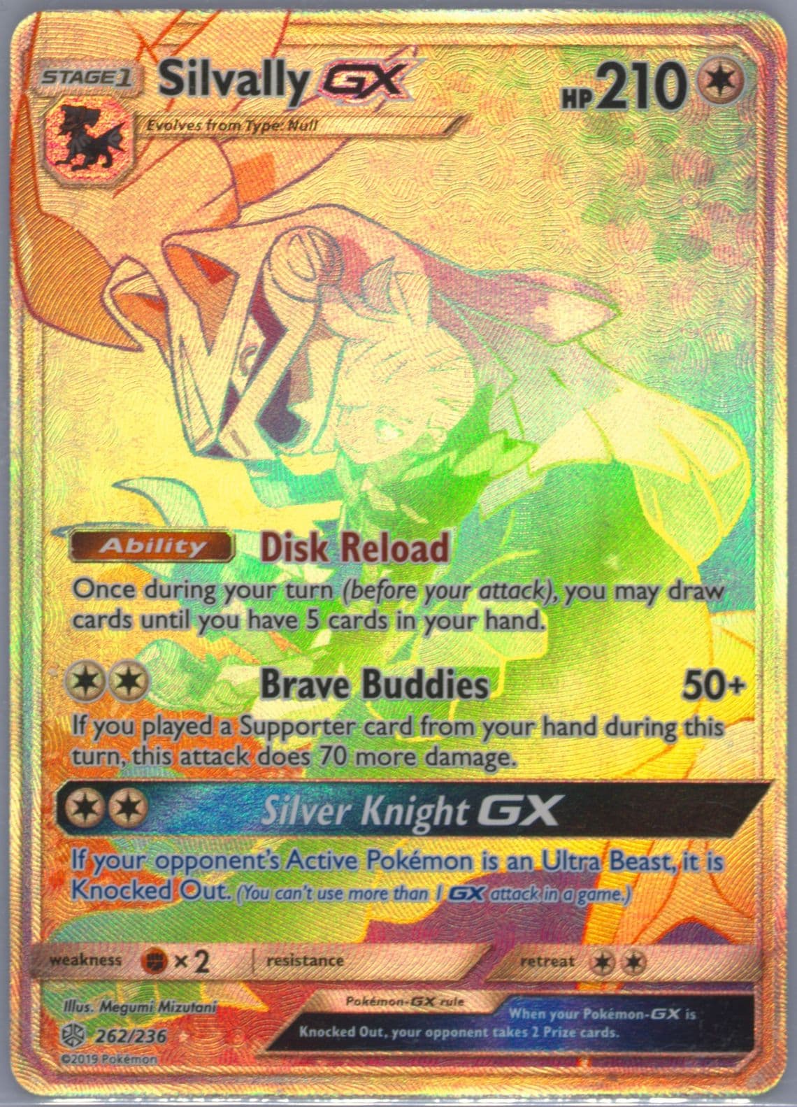 Full Art/Silvally GX Secret (262) 2019 Pokemon Sun & Moon Cosmic Eclipse