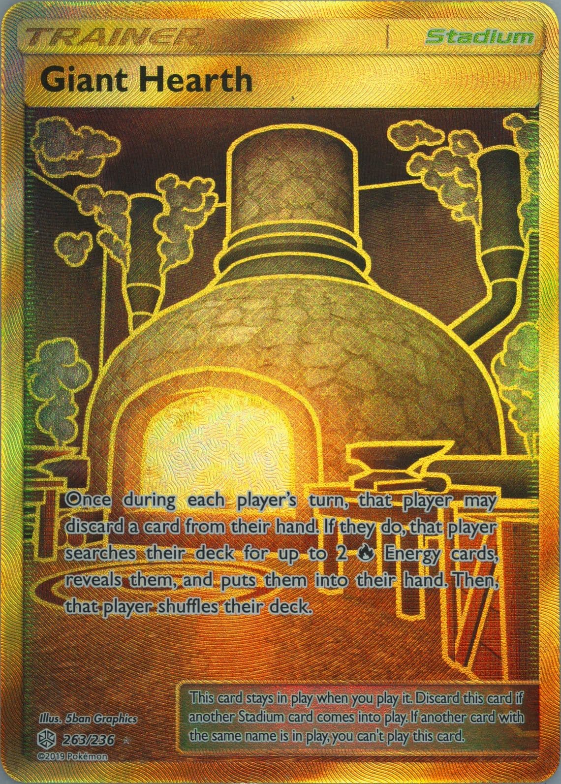 Full Art/Giant Hearth Secret (263) 2019 Pokemon Sun & Moon Cosmic Eclipse