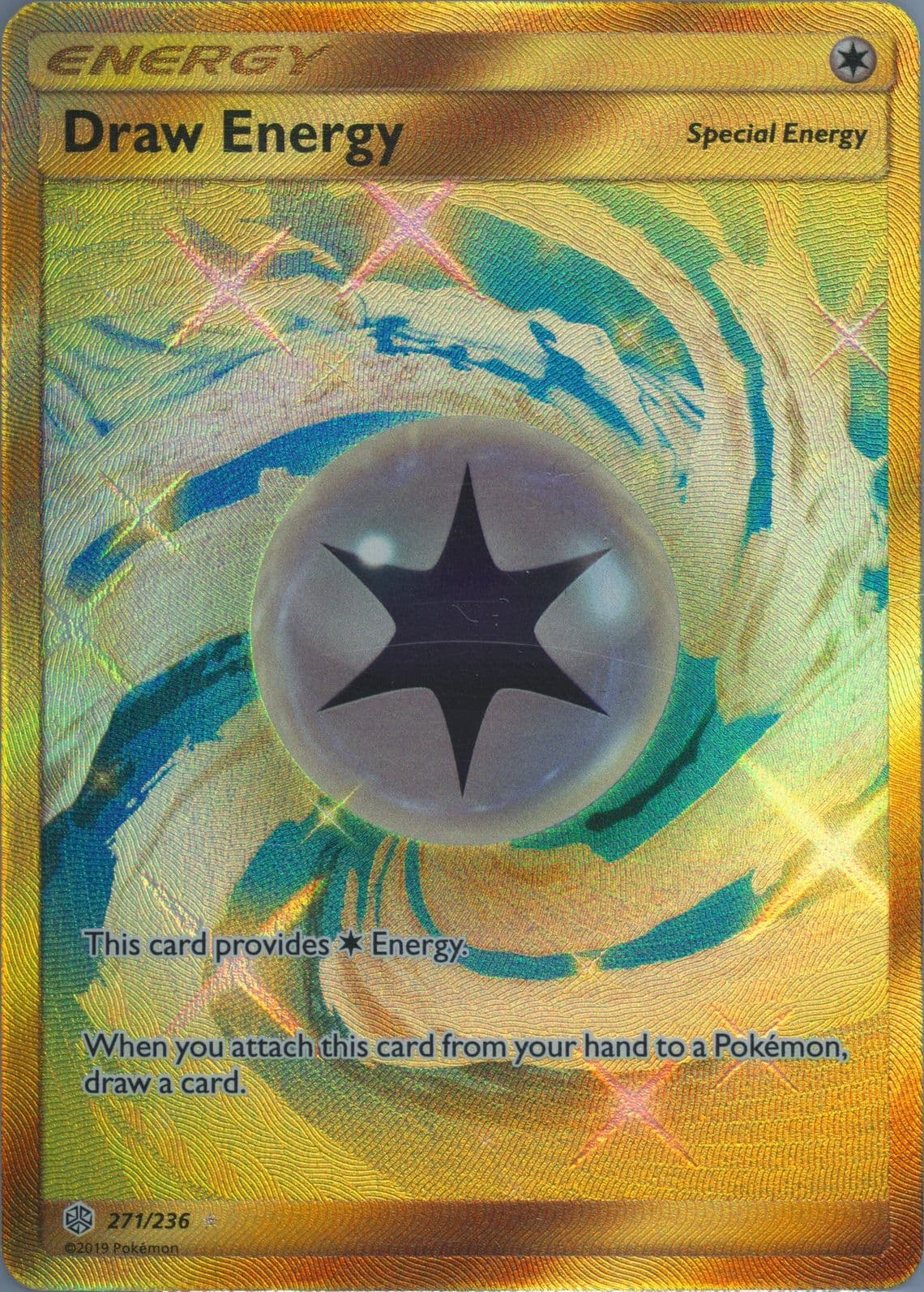 Full Art/Draw Energy Secret (271) 2019 Pokemon Sun & Moon Cosmic Eclipse