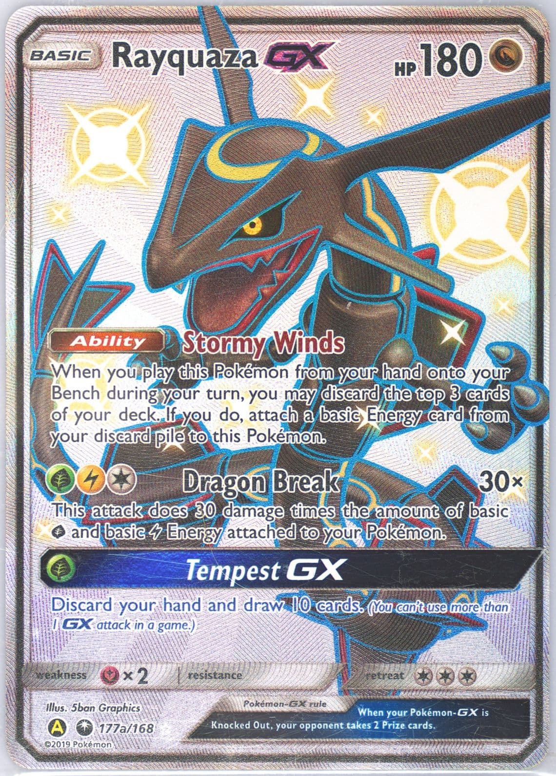 Full Art/Rayquaza GX 2019 Yellow A Hidden Fates Premium Collection (177a) 2018 Pokemon Sun & Moon Celestial Storm
