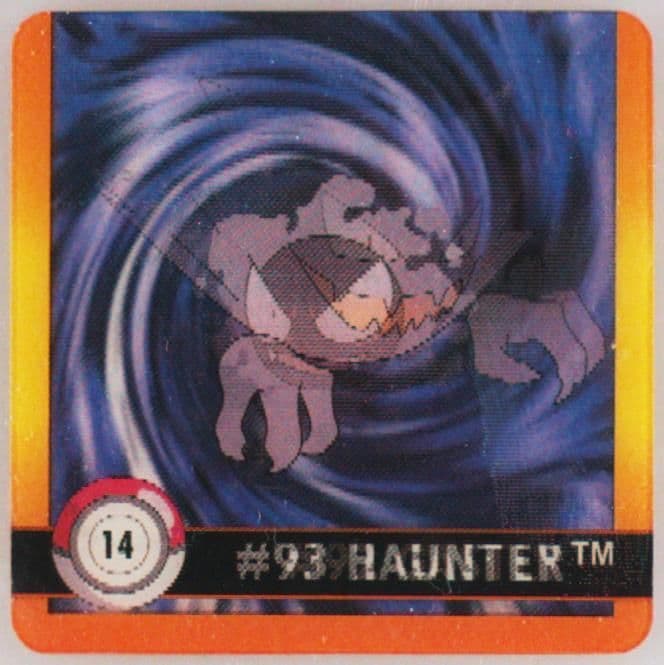 Gastly/Haunter (14) 1999 Pokemon Action Flipz Premier Edition