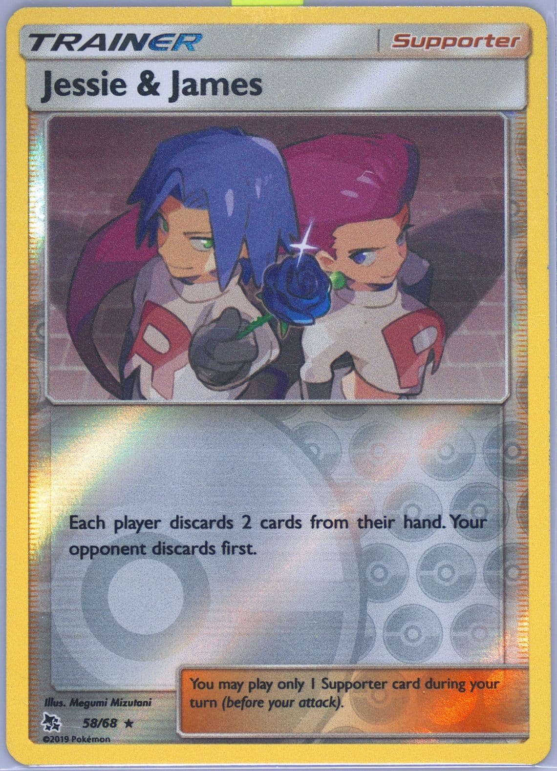 Jessie & James-Reverse Foil (58) 2019 Pokemon Sun & Moon Hidden Fates