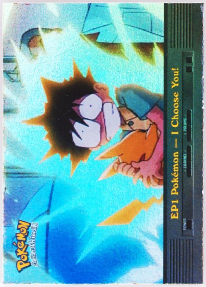 Pokemon-I Choose You! Rainbow Foil (EP1) 2000 Topps Pokemon TV Animation Series 2 Episode Cards