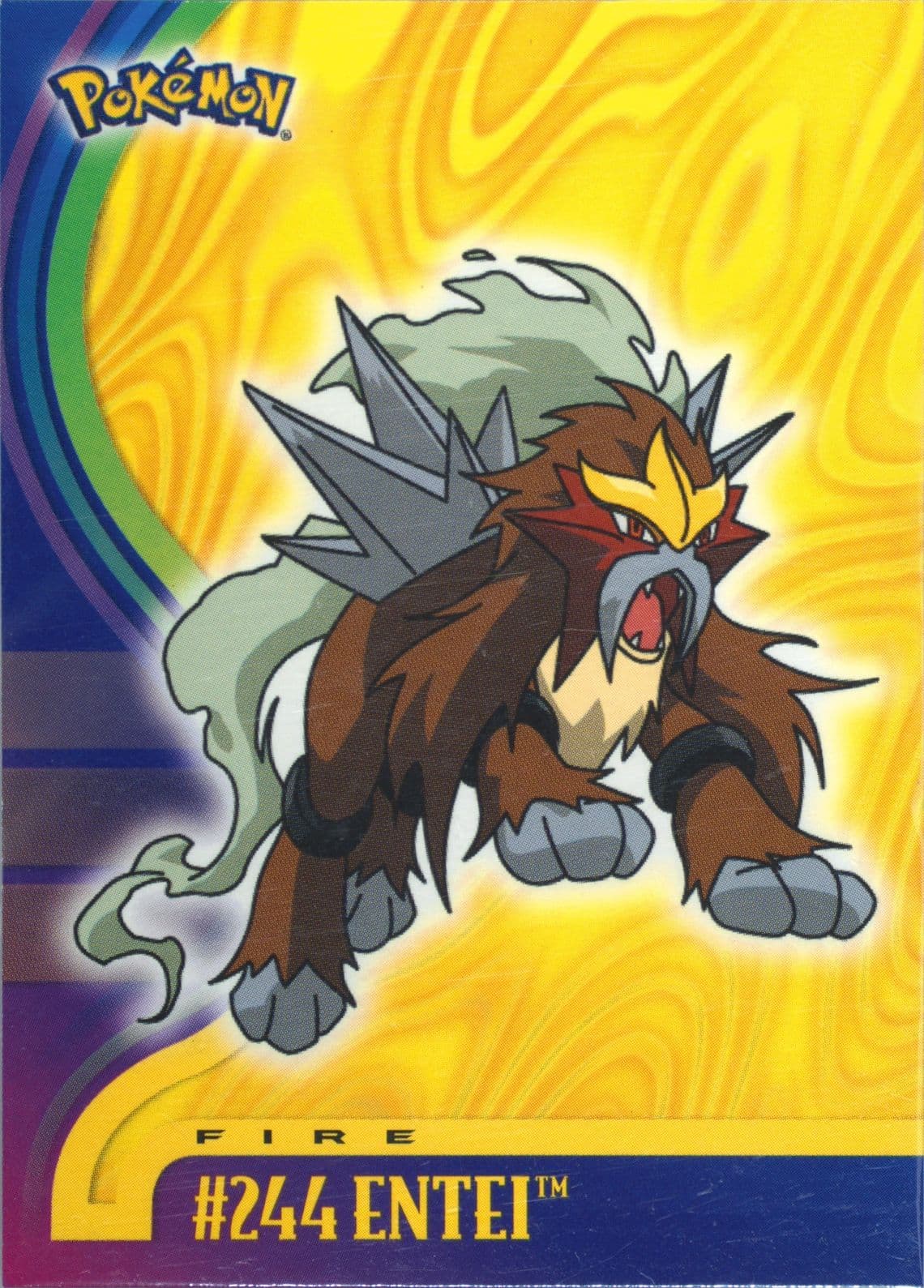 Entei (244) 2001 Topps Pokemon Johto League Champions
