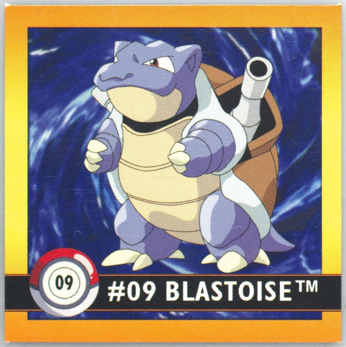Blastoise (9) 1999 Pokemon Stickers Series 1