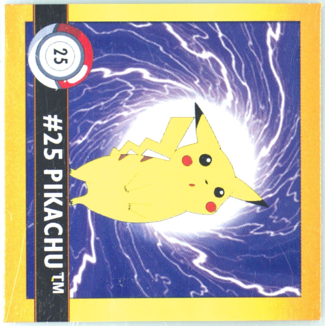 Pikachu (25) 1999 Pokemon Stickers Series 1