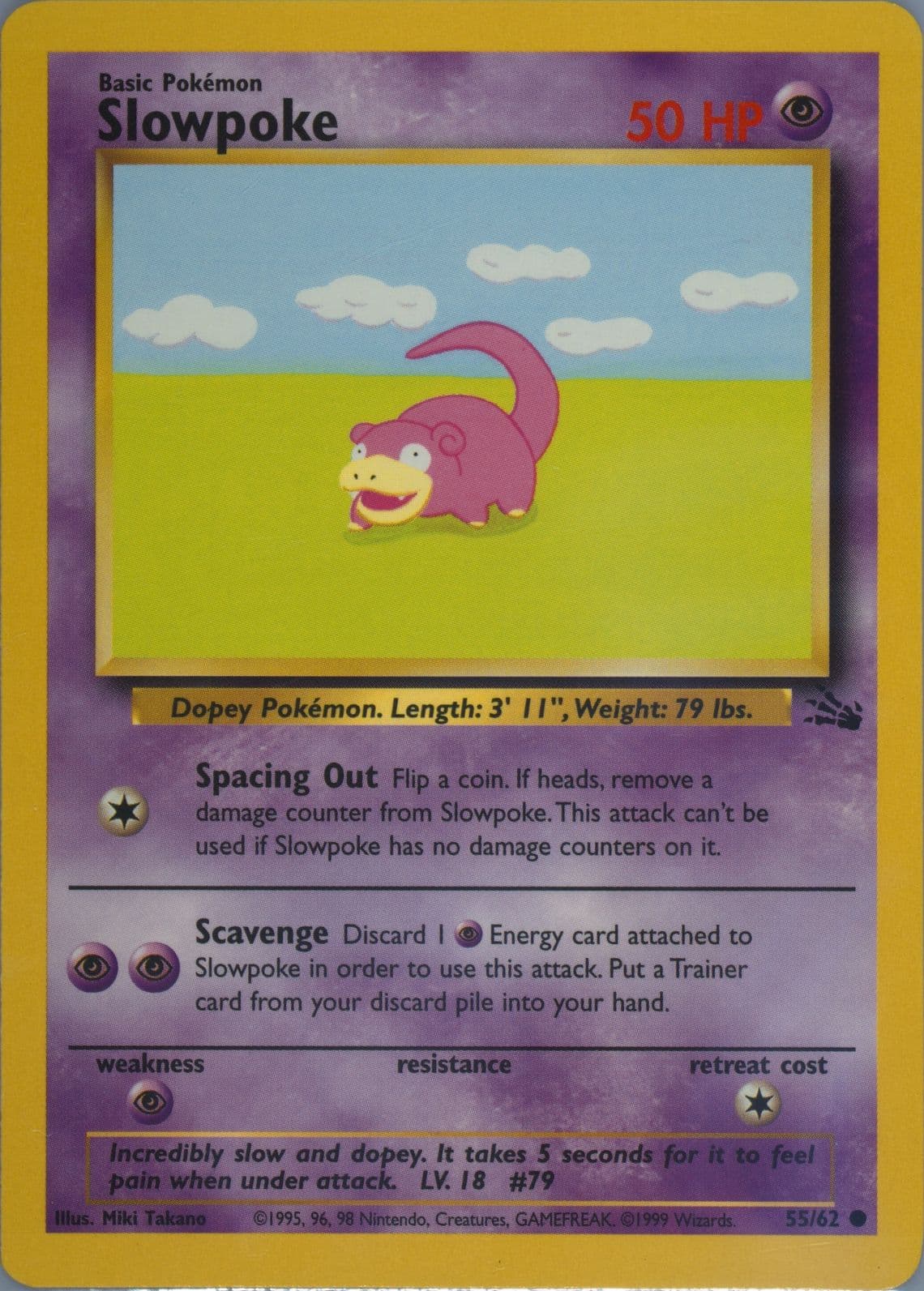 Slowpoke (55) 1999 Pokemon Fossil