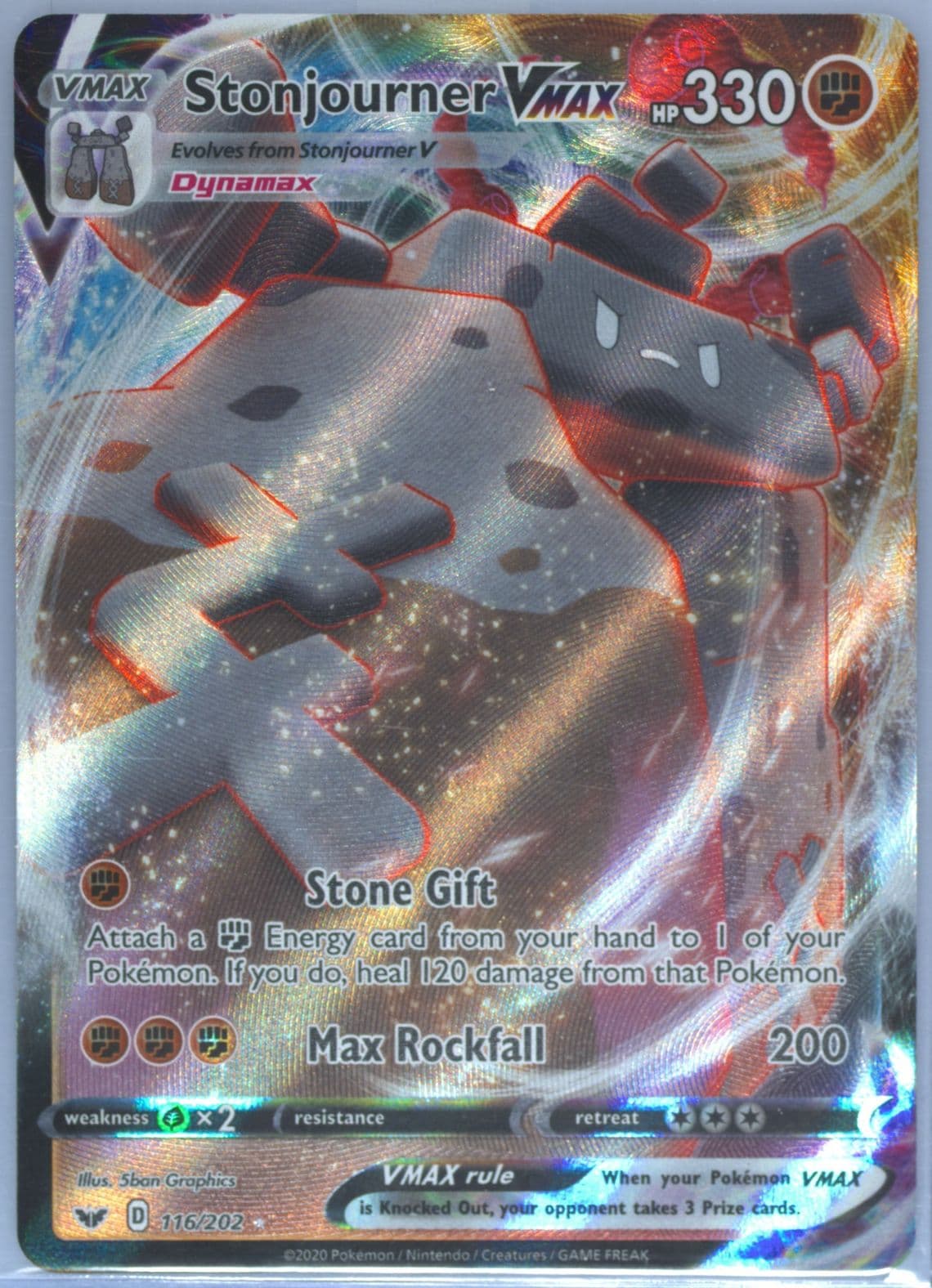 Full Art/Stonjourner Vmax (116) 2020 Pokemon Sword & Shield