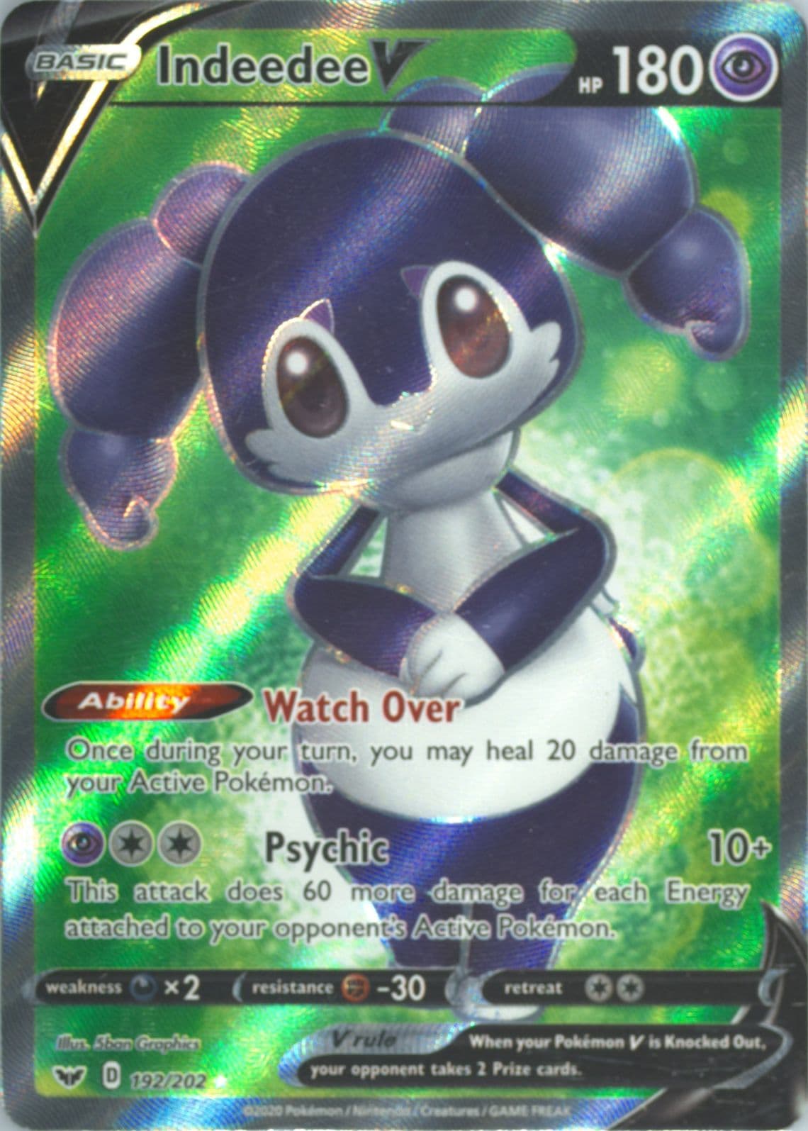 Full Art/Indeedee V (192) 2020 Pokemon Sword & Shield
