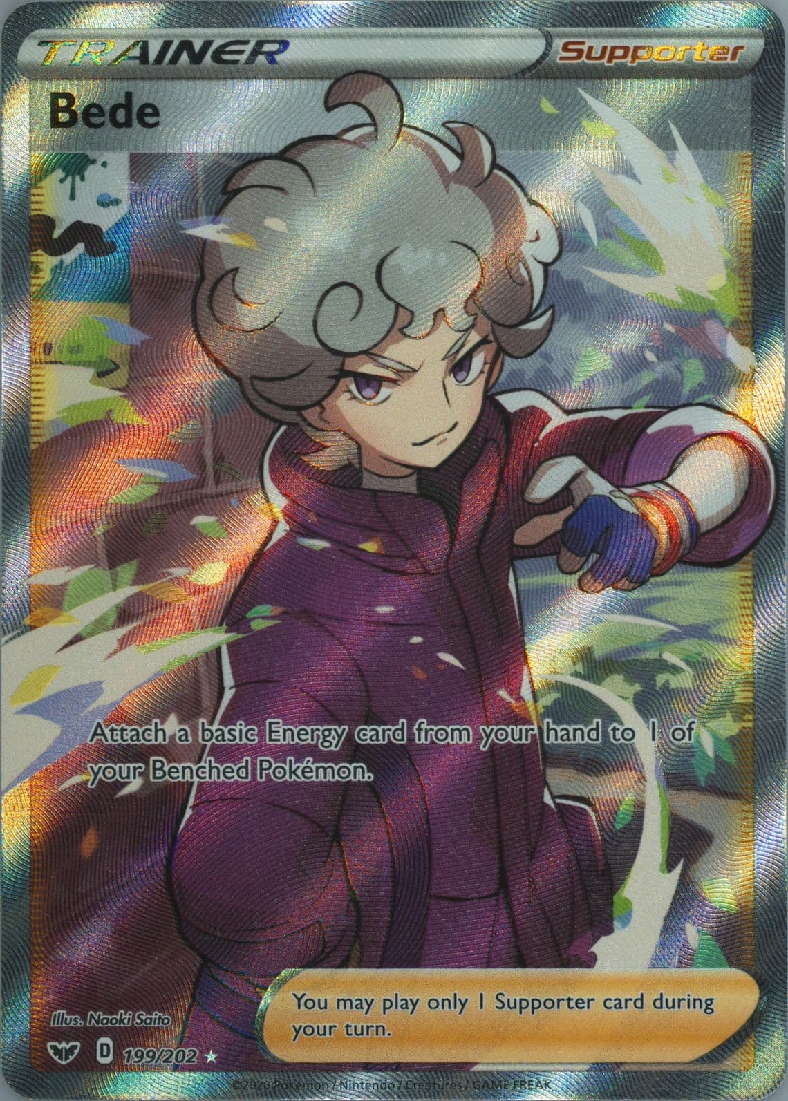Full Art/Bede (199) 2020 Pokemon Sword & Shield