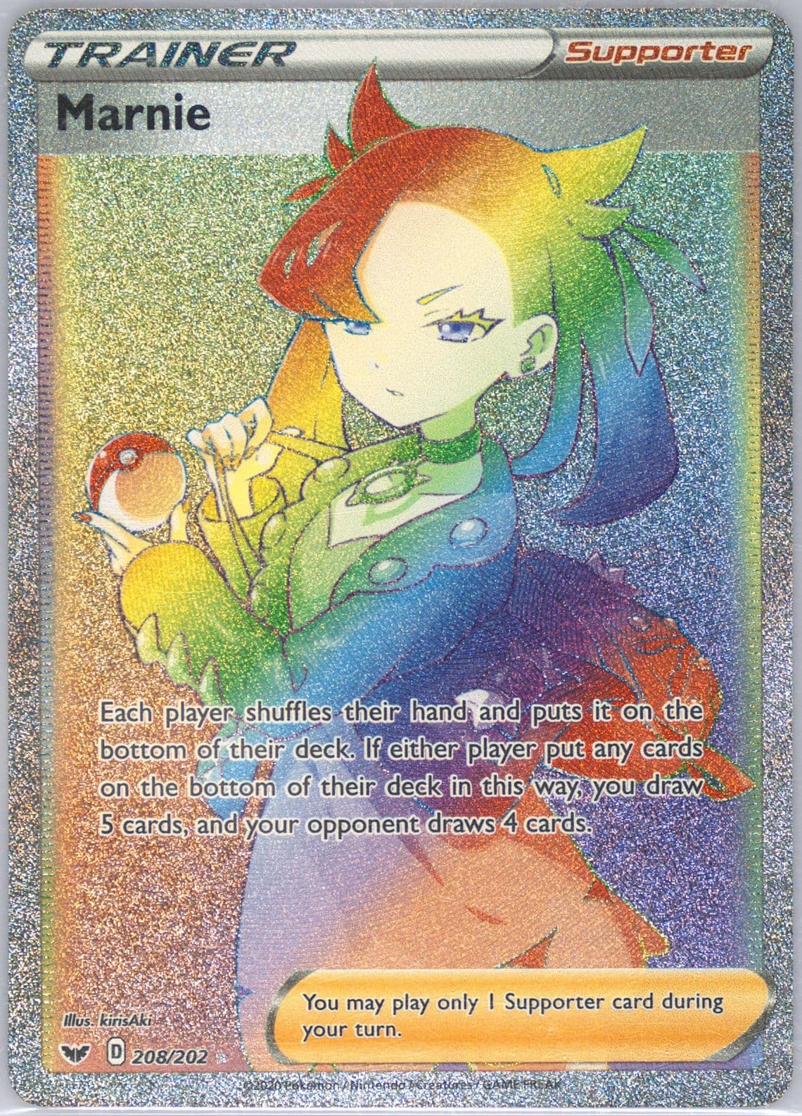 Full Art/Marnie Secret (208) 2020 Pokemon Sword & Shield