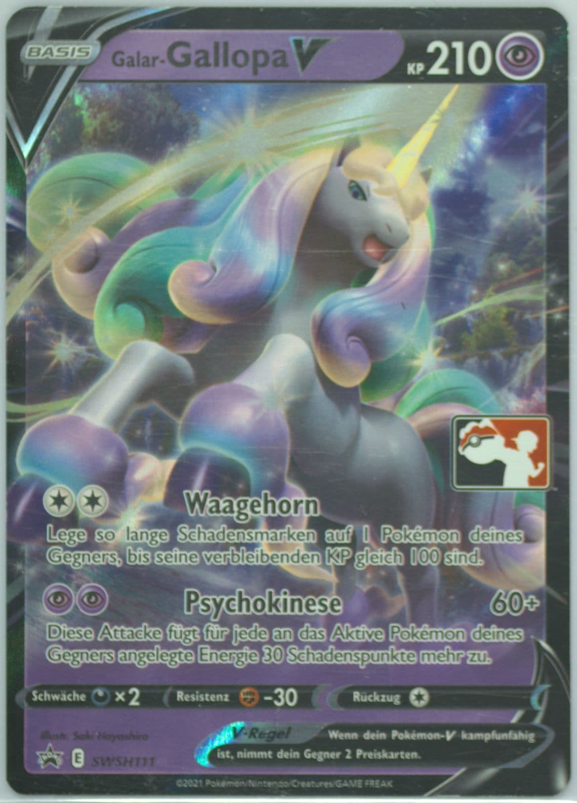 Galarian Rapidash V German (111) 2022-2023 Pokemon Play! Pokemon Prize Pack