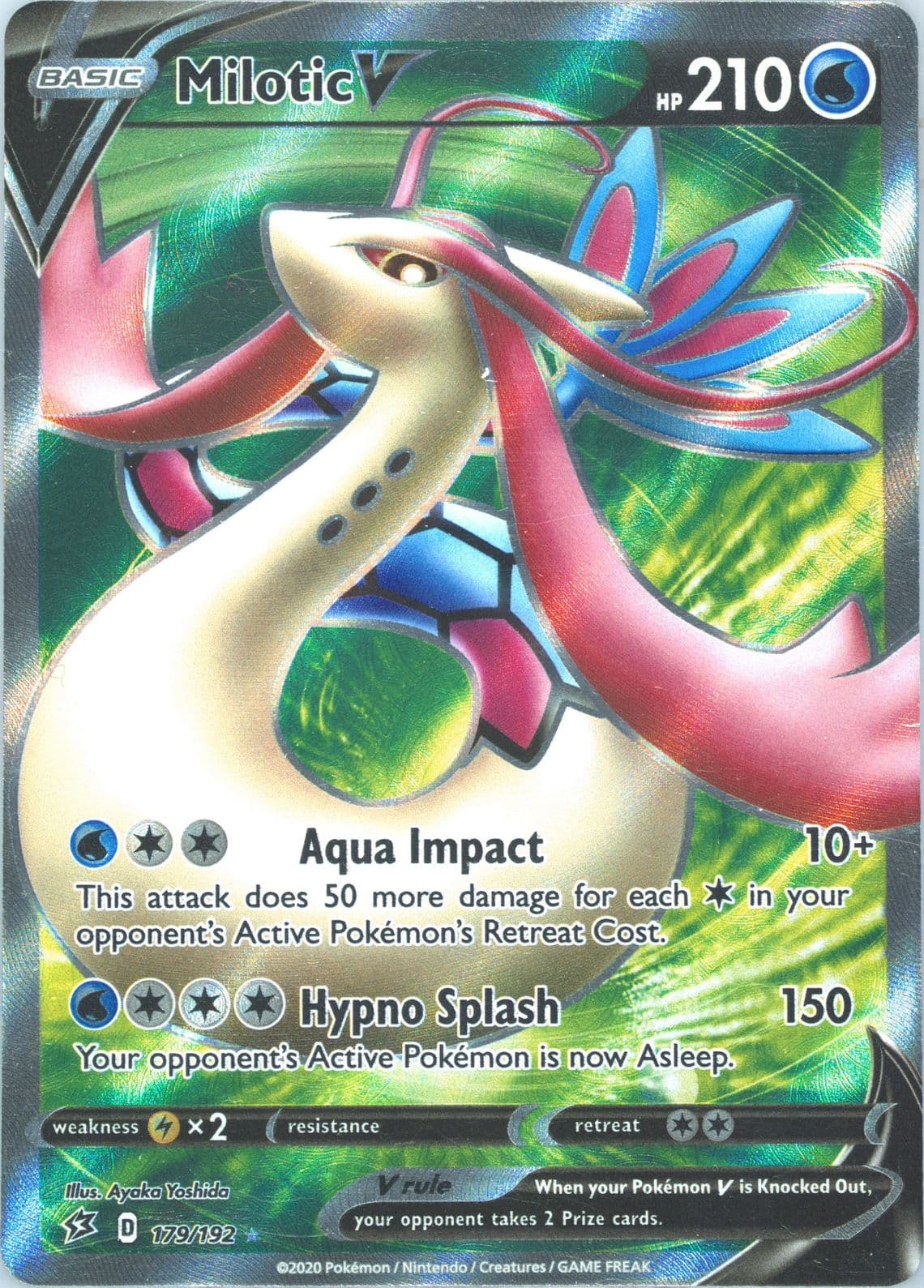 Full Art/Milotic V (179) 2020 Pokemon Sword & Shield Rebel Clash
