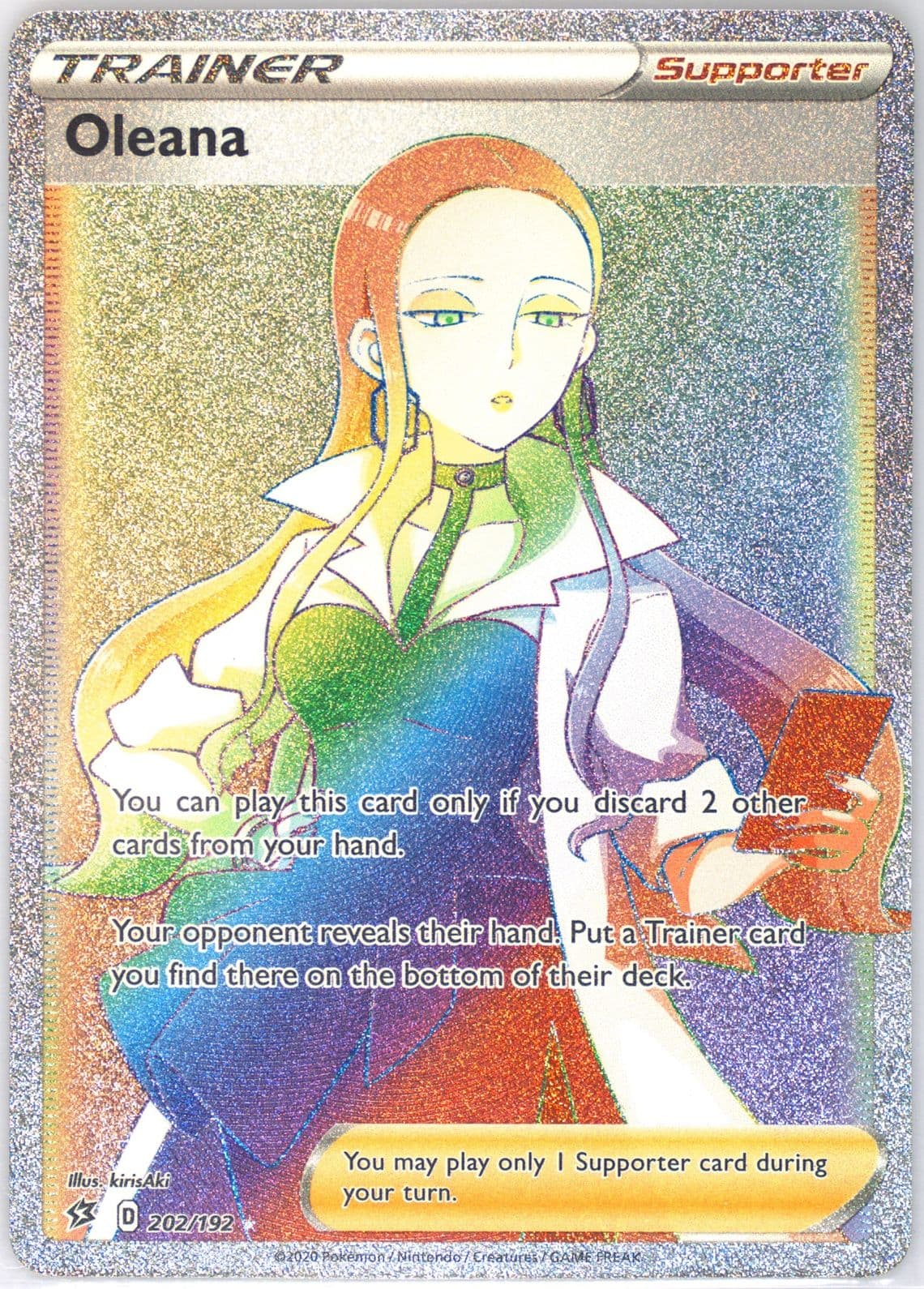 Full Art/Oleana Secret (202) 2020 Pokemon Sword & Shield Rebel Clash