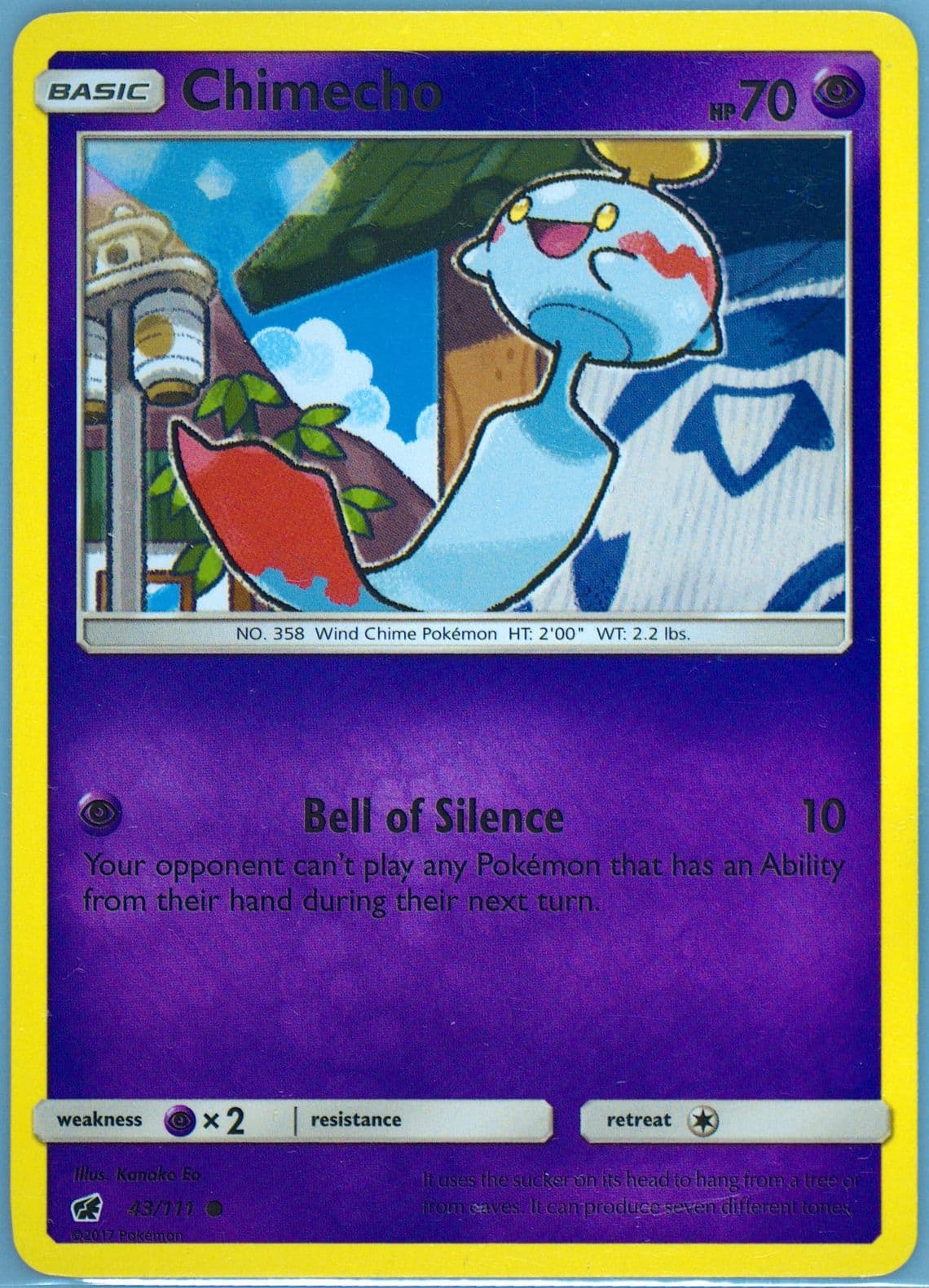 Chimecho (43) 2017 Pokemon Sun & Moon Crimson Invasion