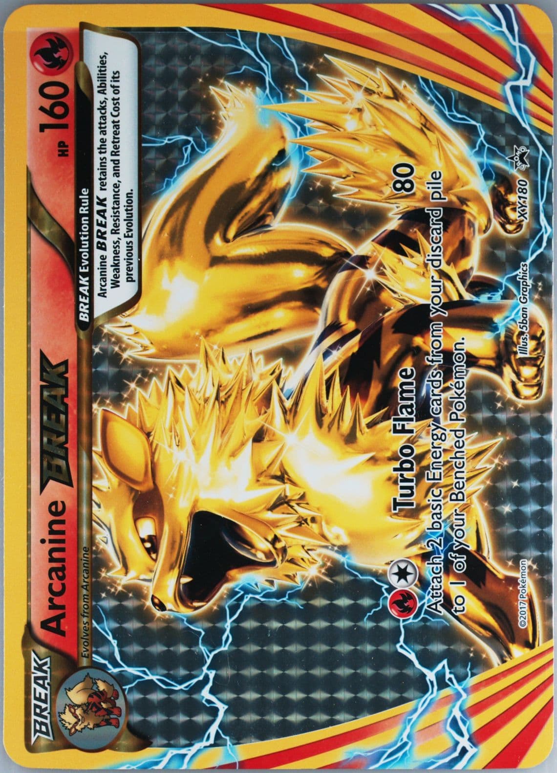 Arcanine Break Arcanine Break Evolution Box-Jumbo (XY180) 2017 Pokemon XY Black Star Promo