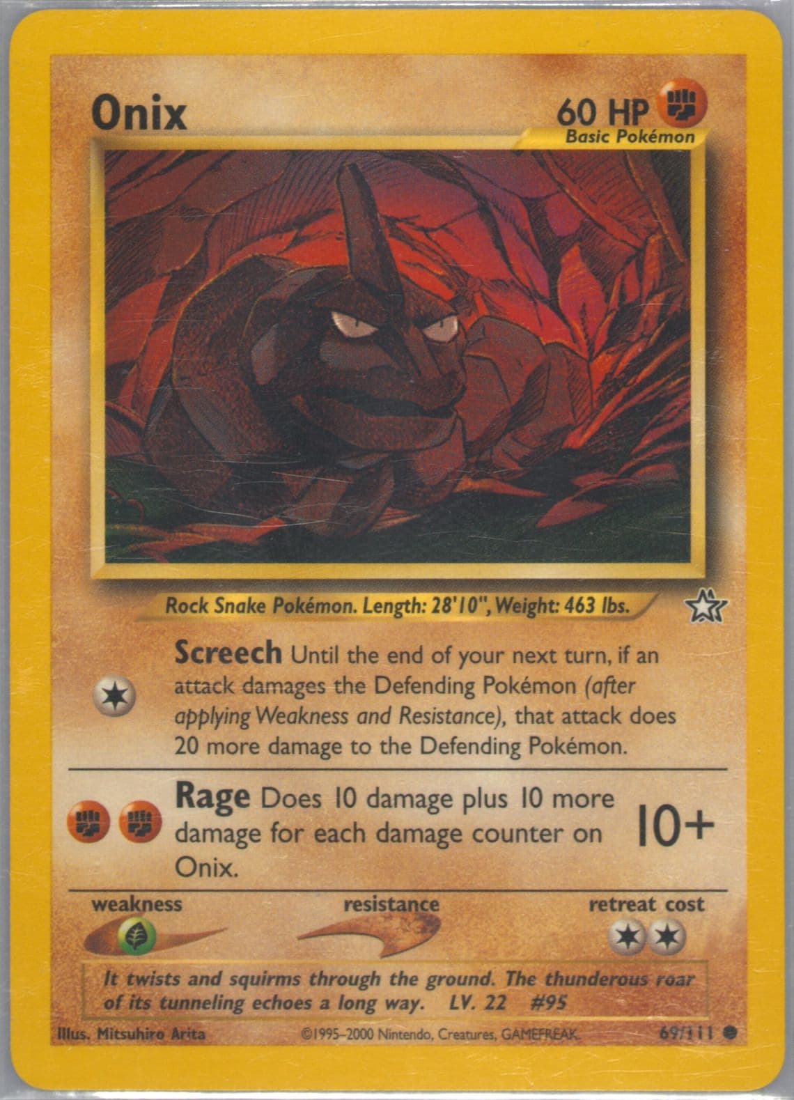 Onix (69) 2000 Pokemon Neo Genesis