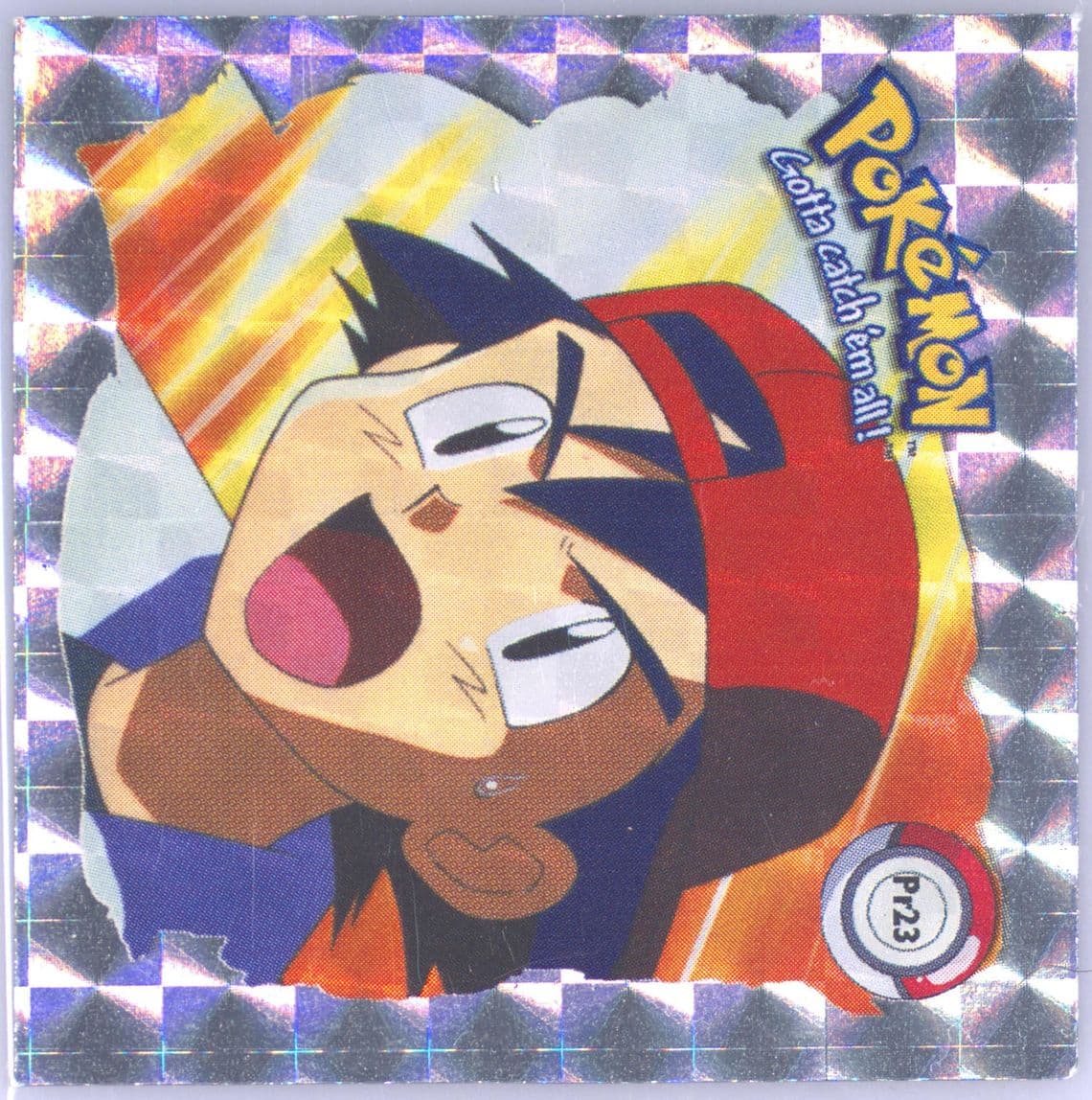 Ash (PR23) 1999 Pokemon Stickers Series 1 Bonus Prism Stickers