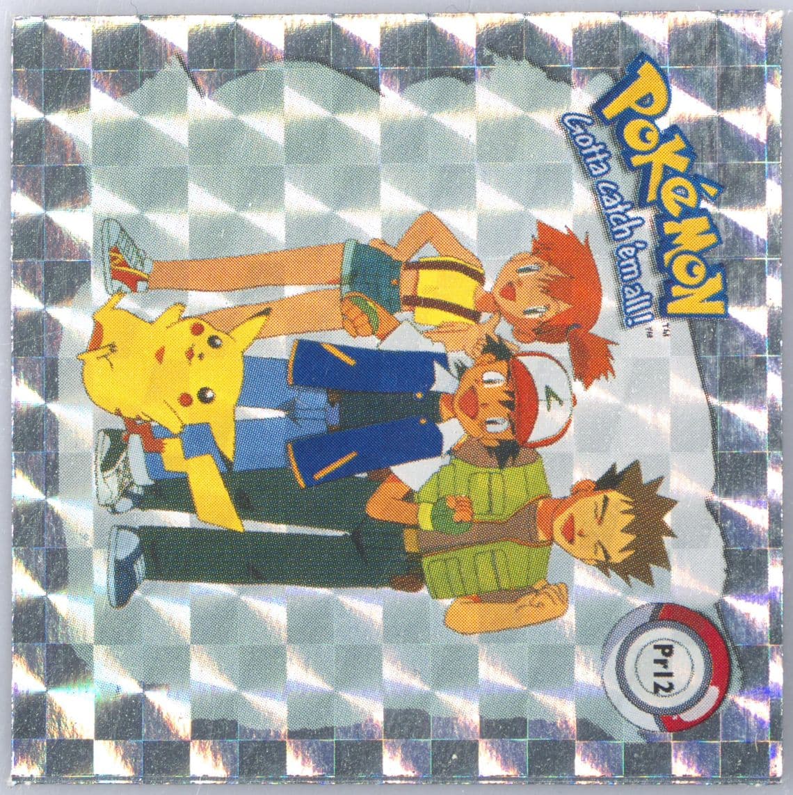 Ash & Friends (PR12) 1999 Pokemon Stickers Series 1 Bonus Prism Stickers