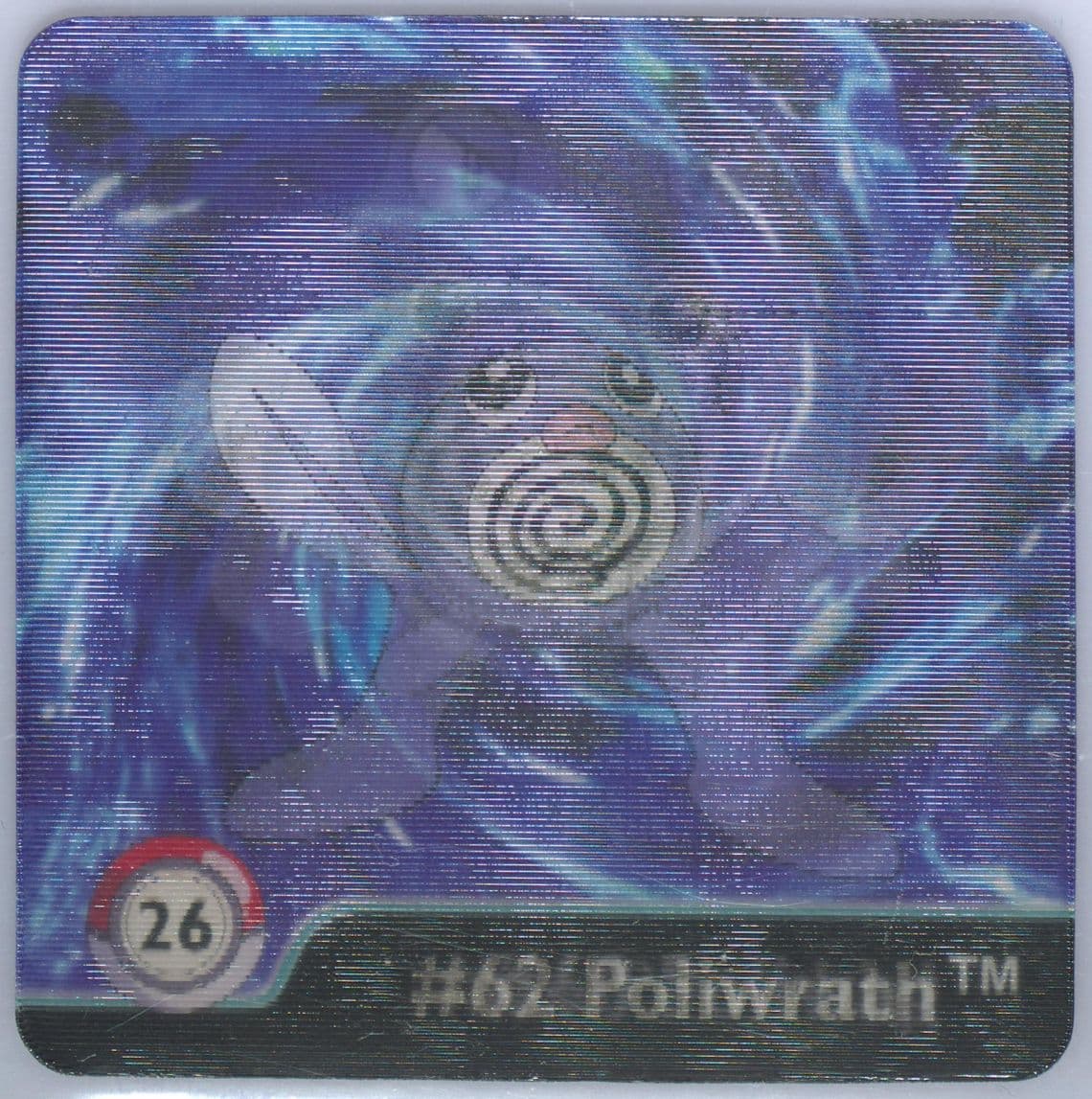 Poliwag/Poliwhirl/Poliwrath (26) 1999 Pokemon Action Flipz Series One