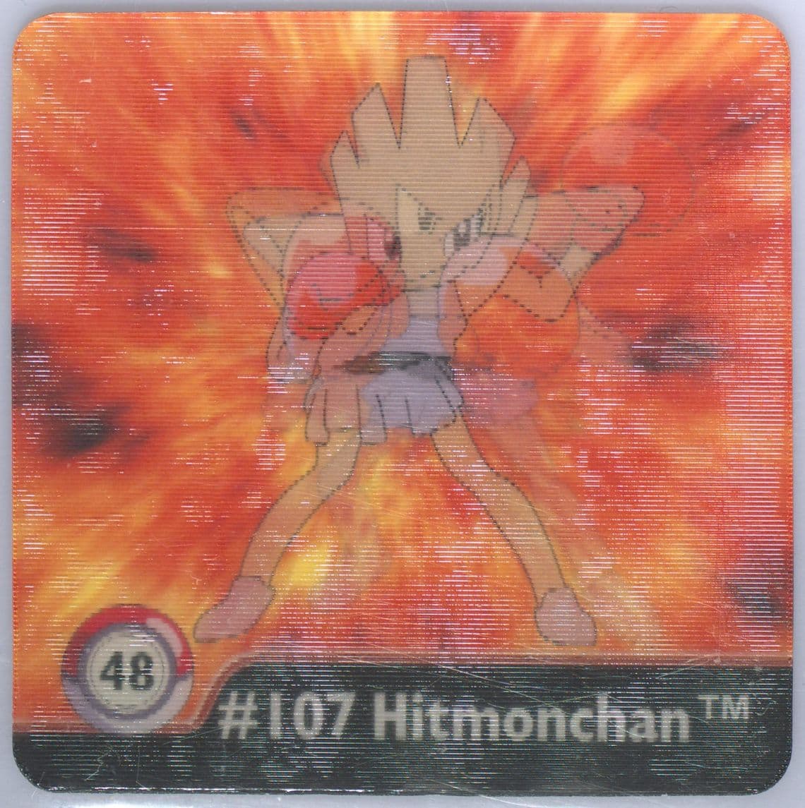 Hitmonchan (48) 1999 Pokemon Action Flipz Series One