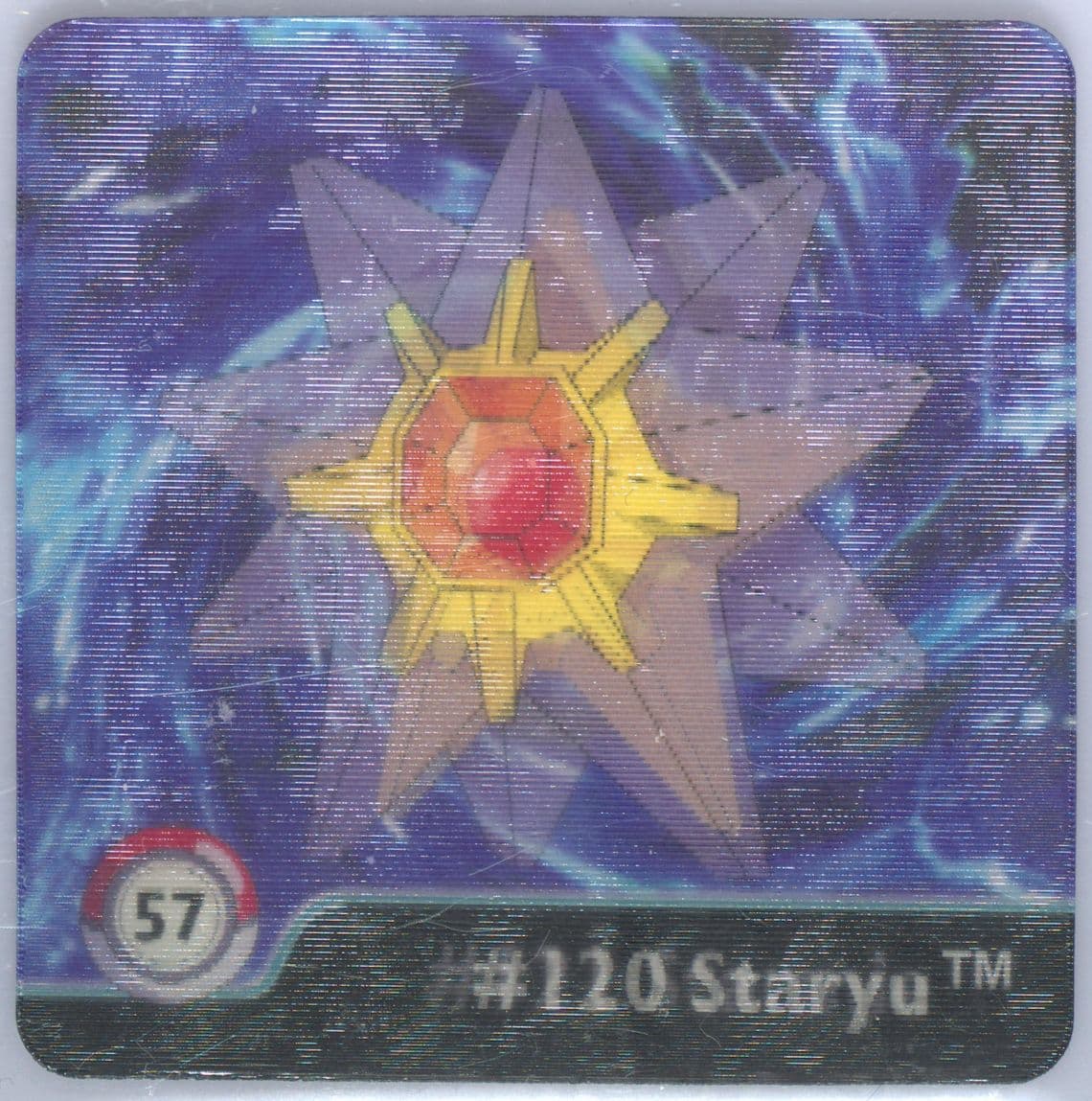 Starmie/Staryu (57) 1999 Pokemon Action Flipz Series One