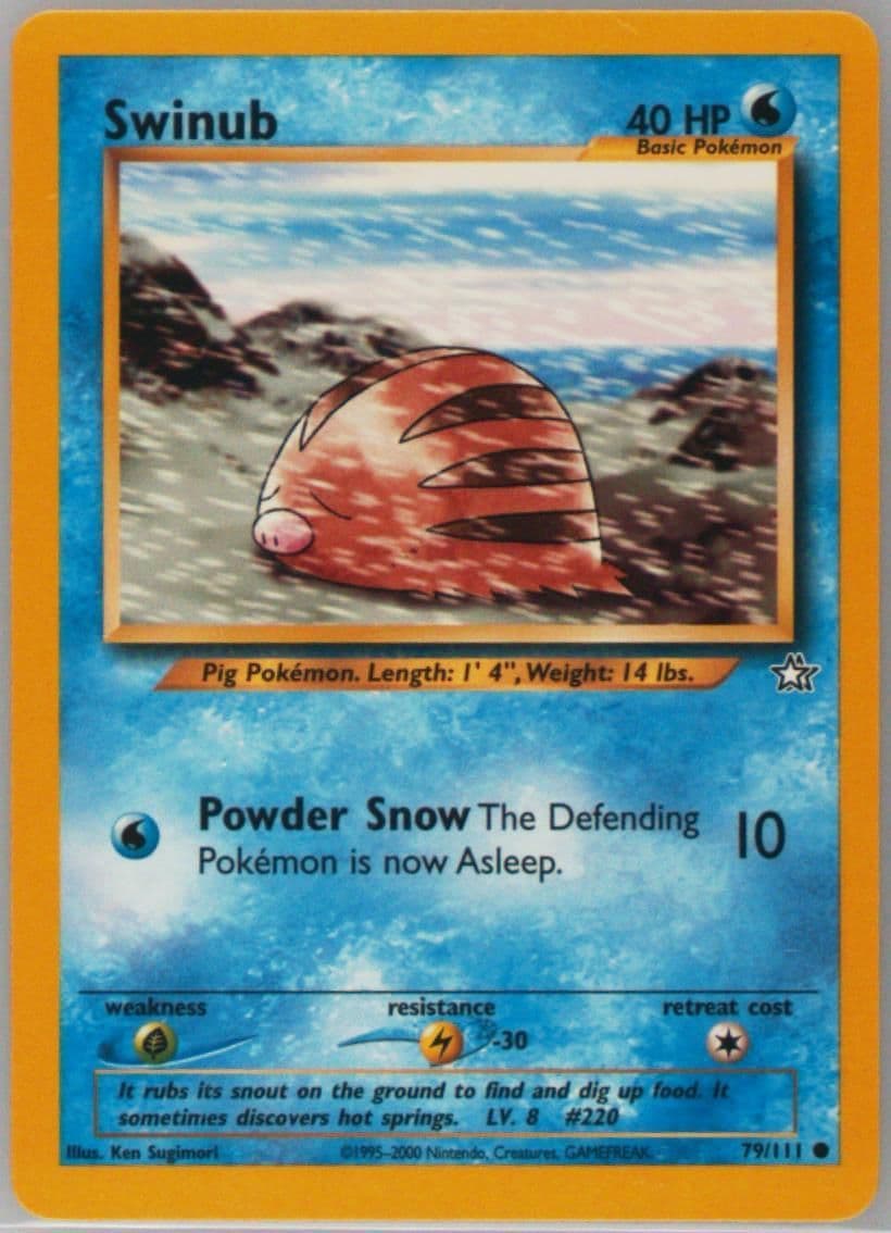Swinub (79) 2000 Pokemon Neo Genesis