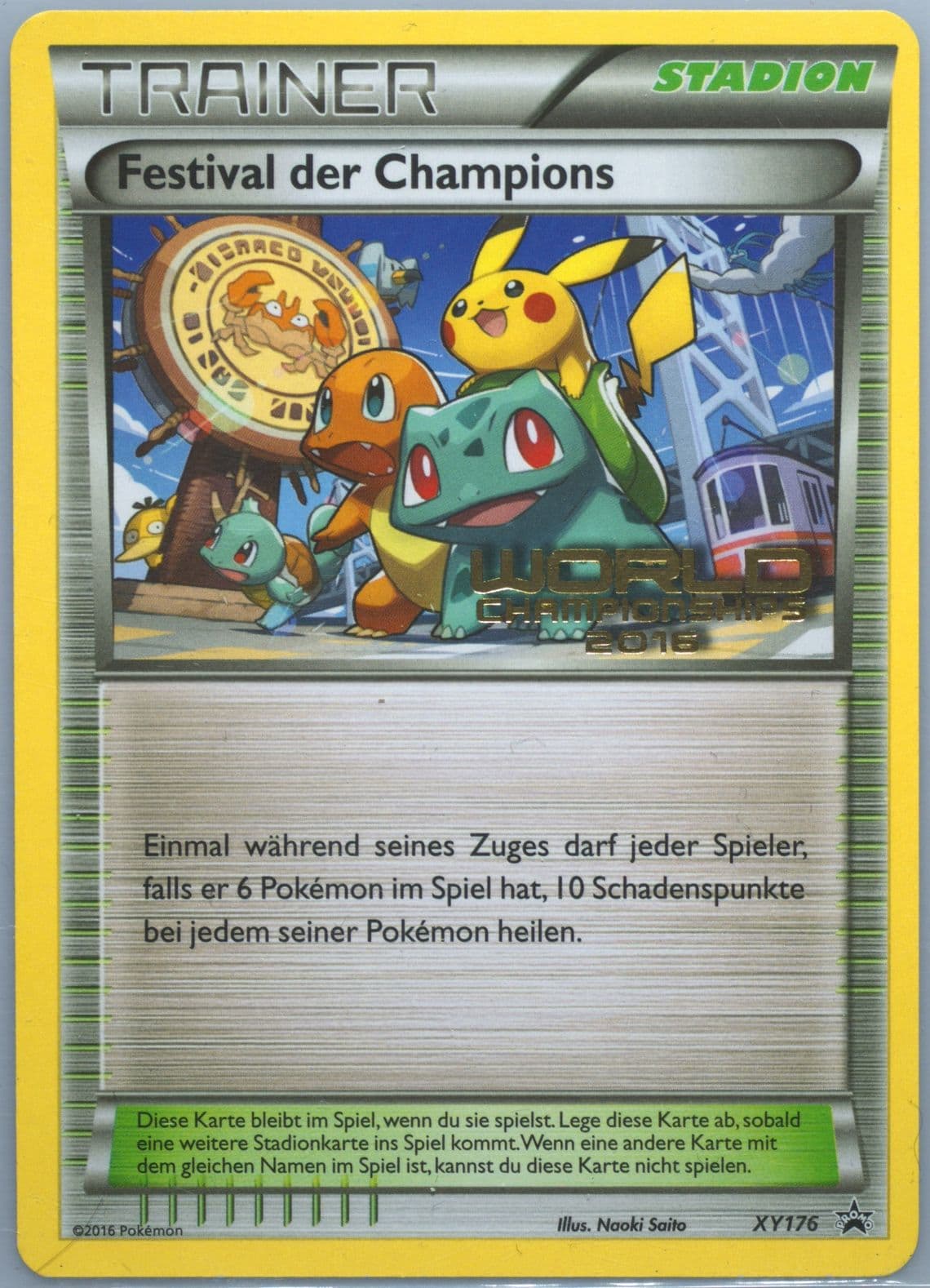 Champions Festival Worlds 16-German (XY176) 2016 Pokemon XY Black Star Promo