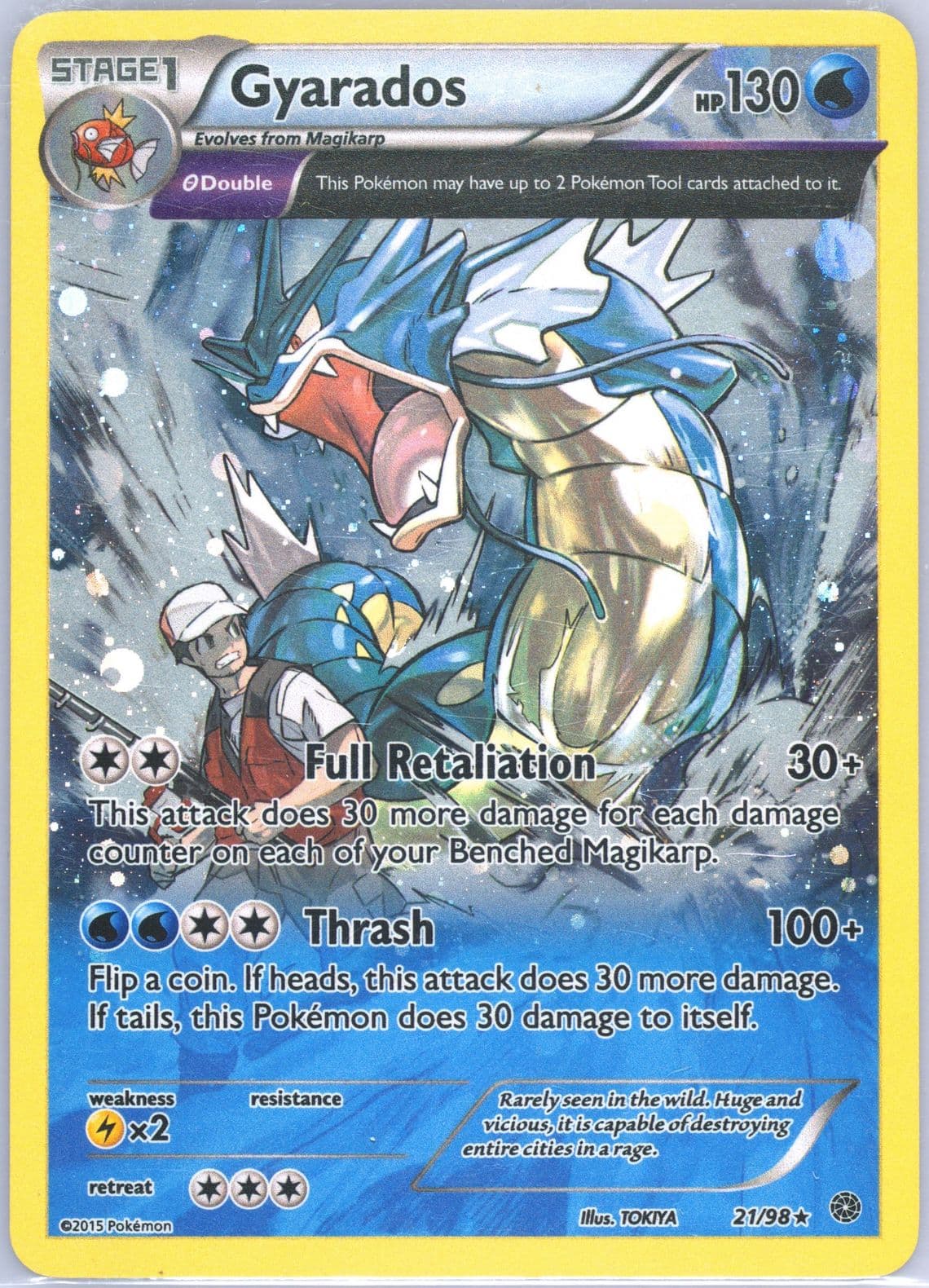Gyarados-Holo Cosmos-Mega Gyarados Collection (21) 2015 Pokemon XY Ancient Origins