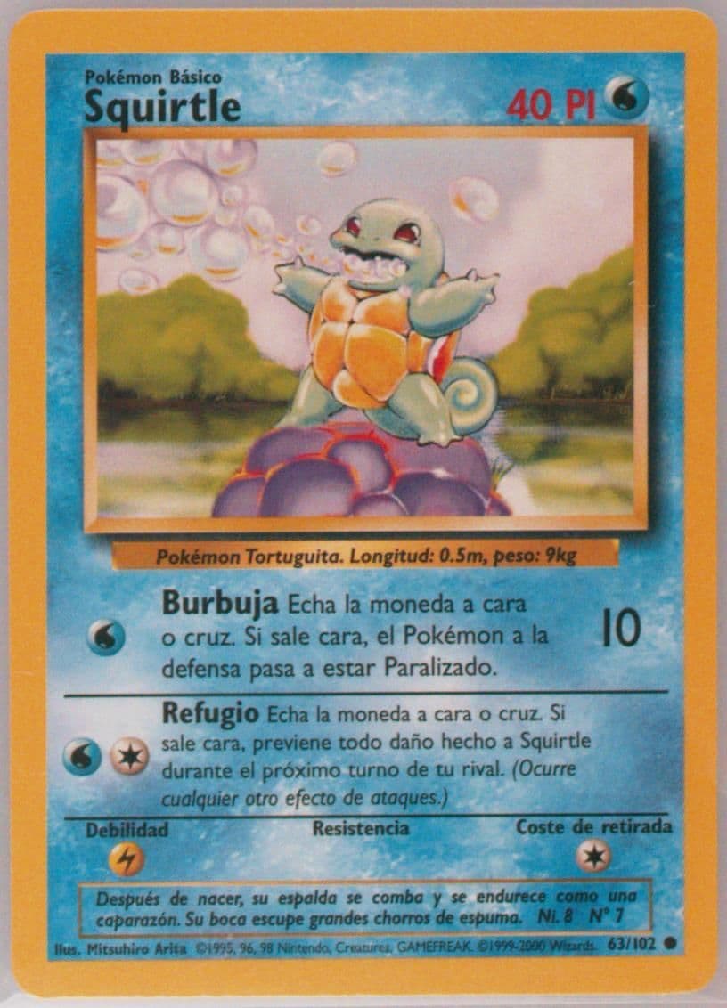 Squirtle (63) 1999 Pokemon Spanish