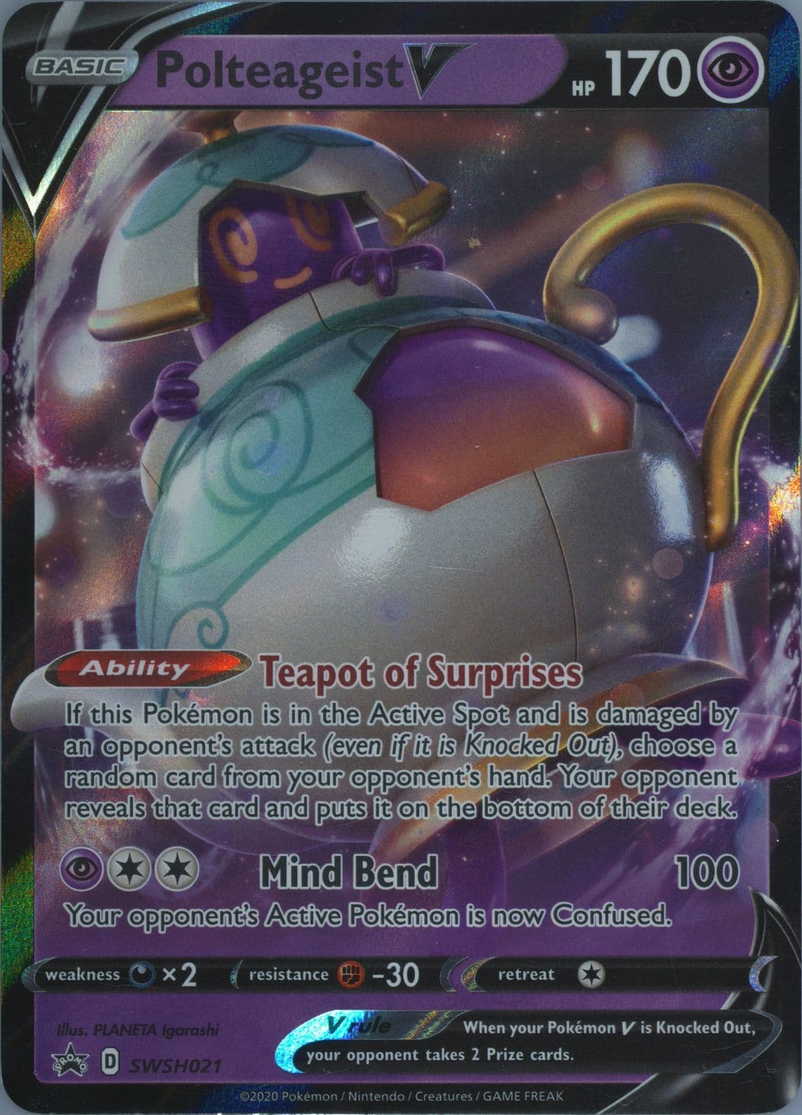 Polteageist V Polteageist V Box (021) 2020 Pokemon Swsh Black Star Promo