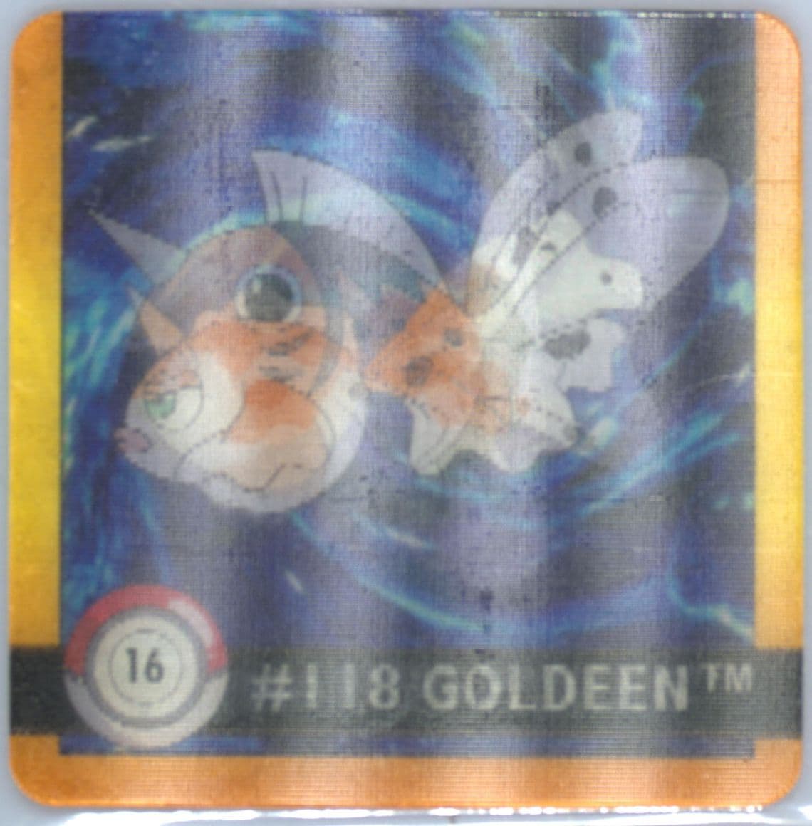 Goldeen/Seaking (16) 1999 Pokemon Action Flipz Premier Edition