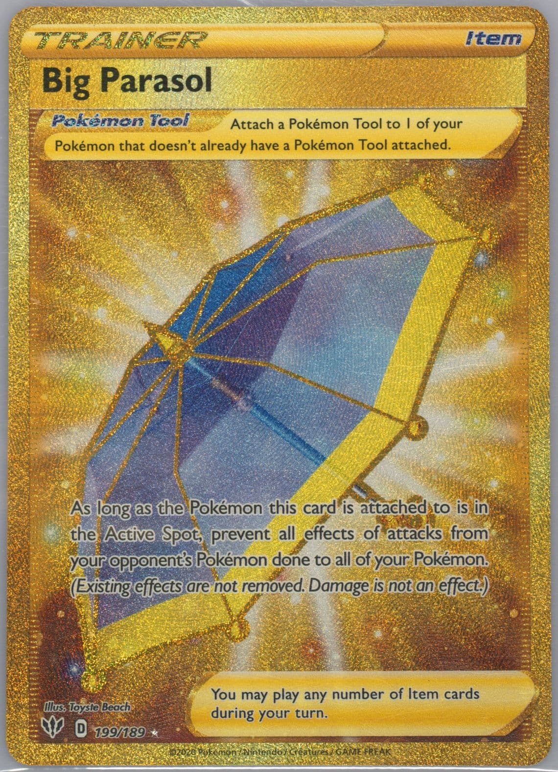 Full Art/Big Parasol Secret (199) 2020 Pokemon Sword & Shield Darkness Ablaze