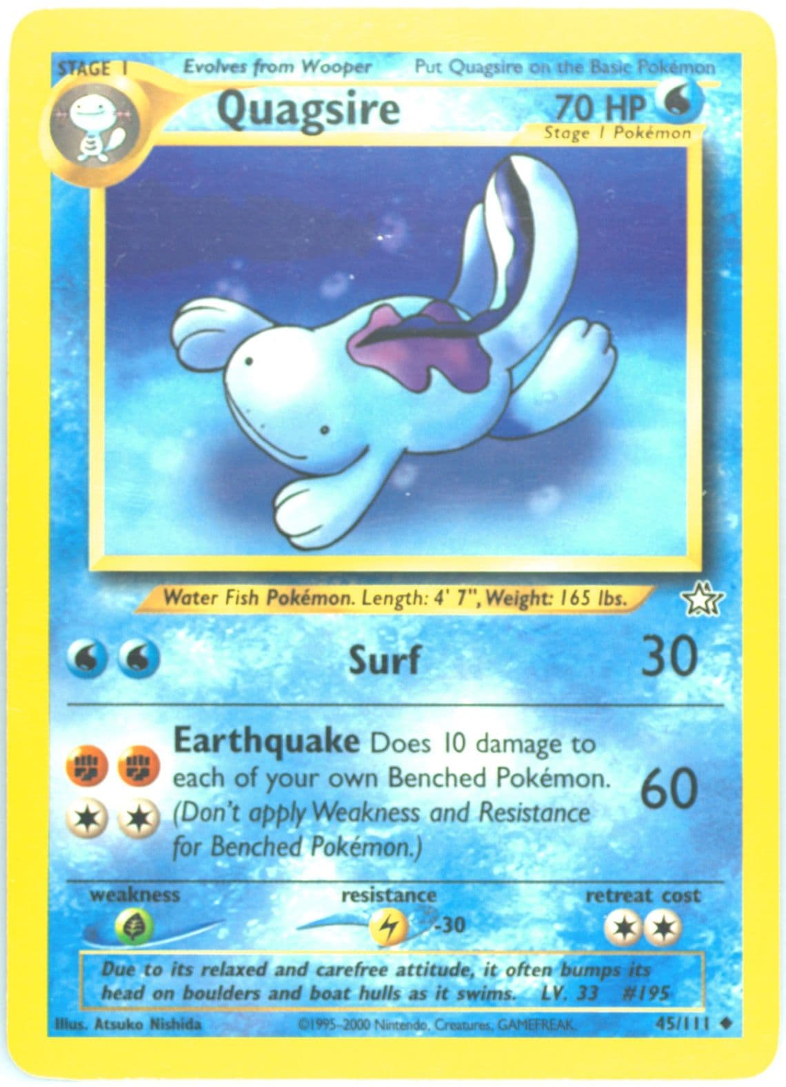 Quagsire (45) 2000 Pokemon Neo Genesis